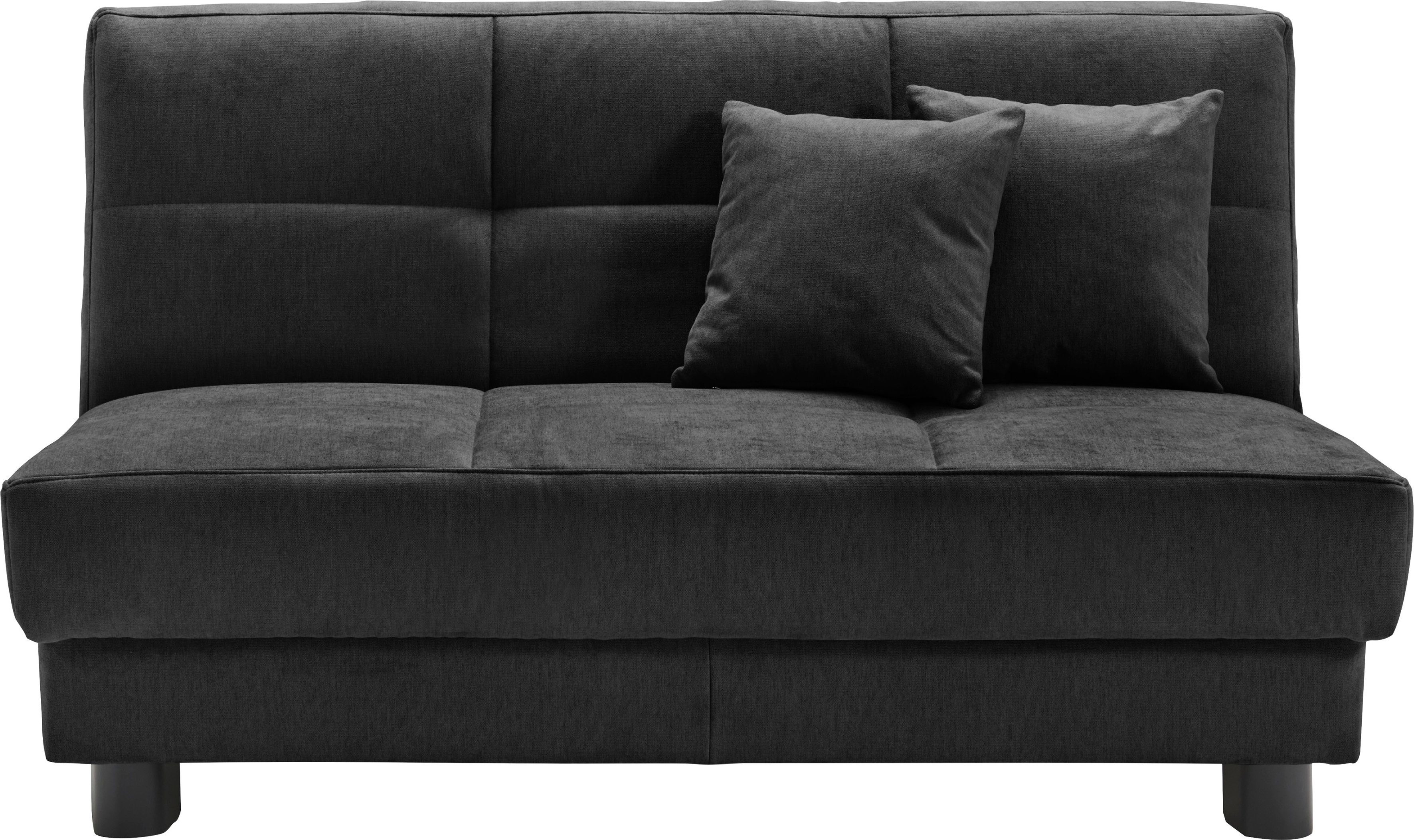 ell + Schlafsofa Tilda, 145 ell schwarz cm, Zierkissen inkl. Breite 2