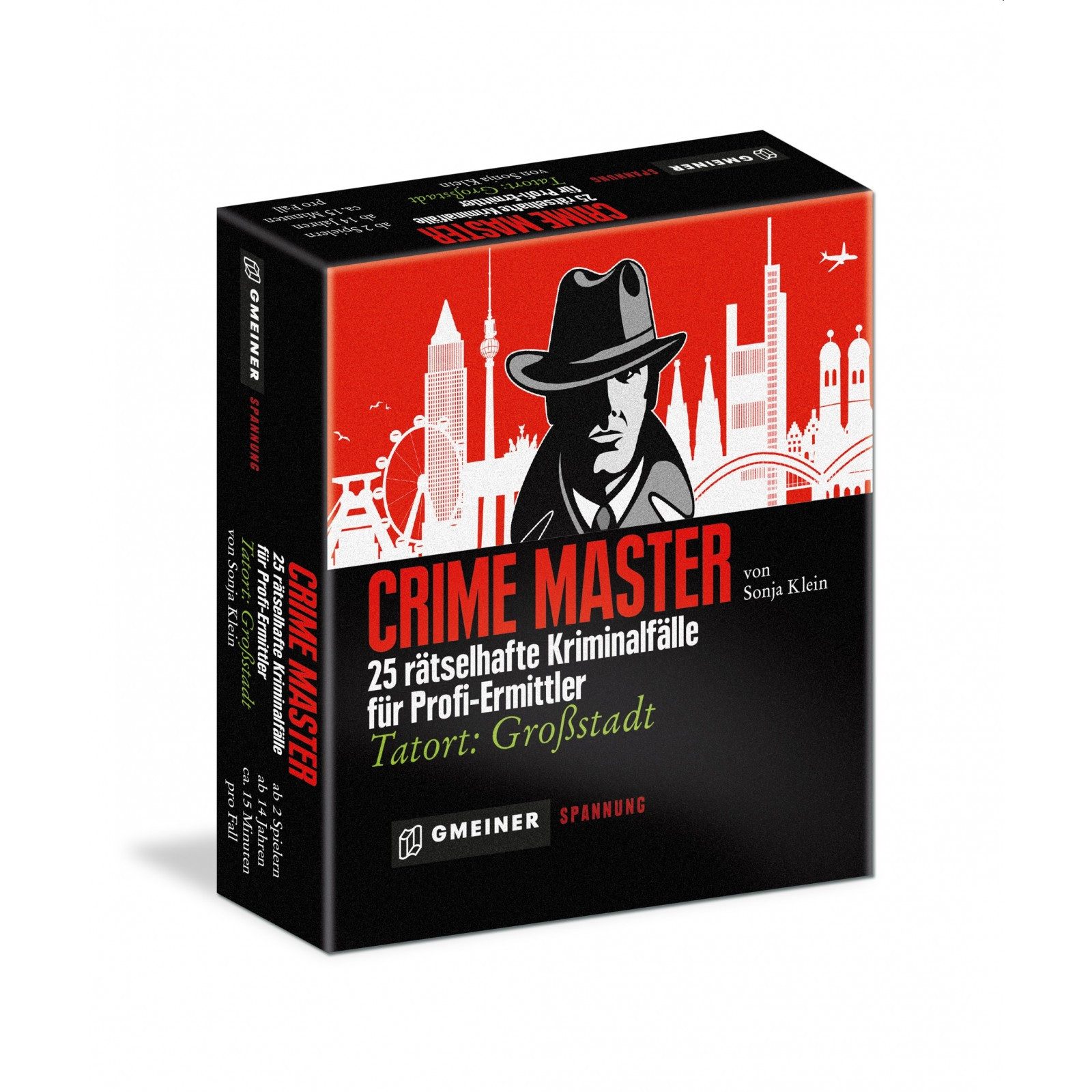 GMEINER Spiel Crime Master 25 rätselhafte Kriminalfälle