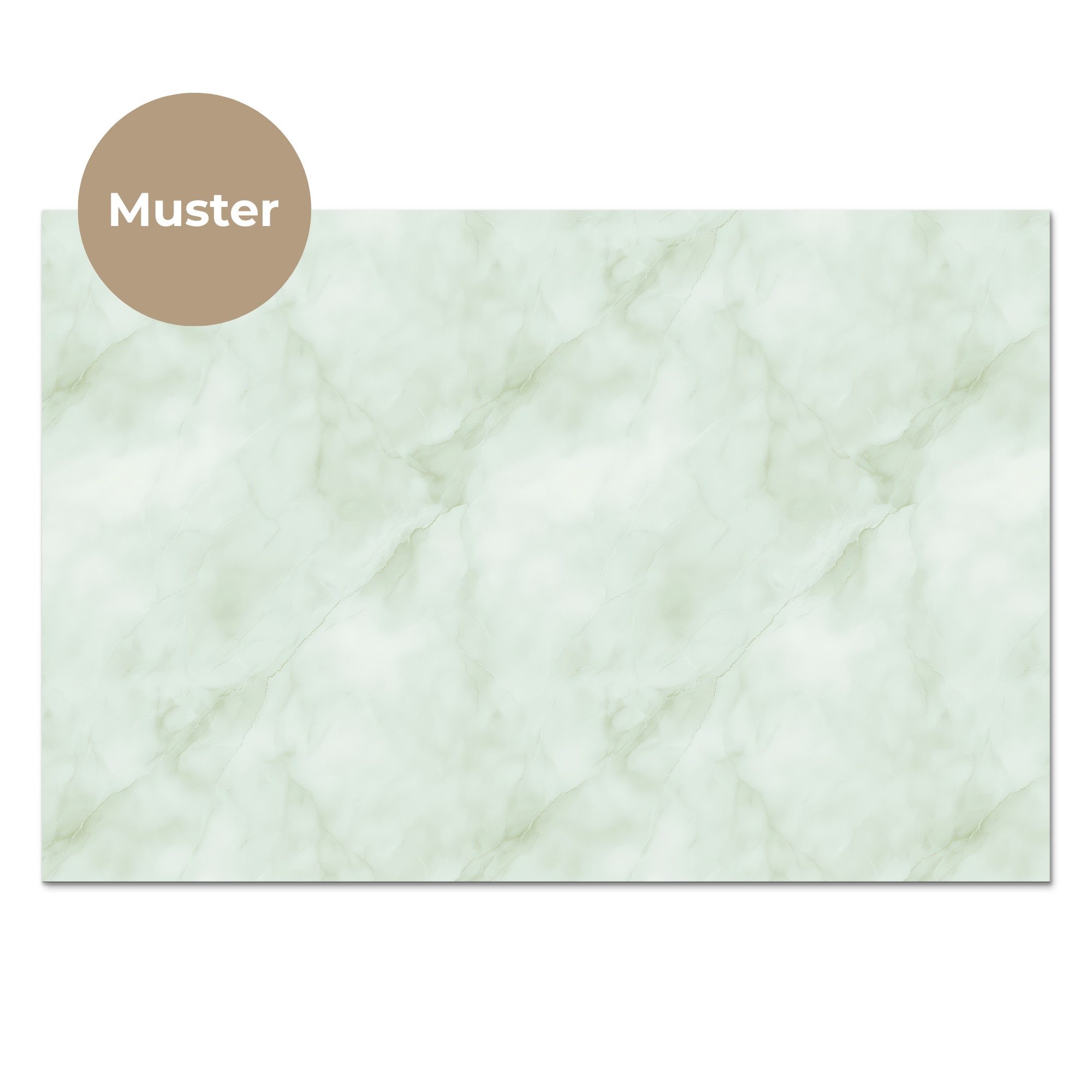 KitchenYeah Küchenrückwand Muster selbstklebend (keine Folie) Grün - Marmor - Fließende Adern, (1-tlg), Spritzschutz, Küche, Rückwand, Küchenwand, Küchenfront, 30x20 cm