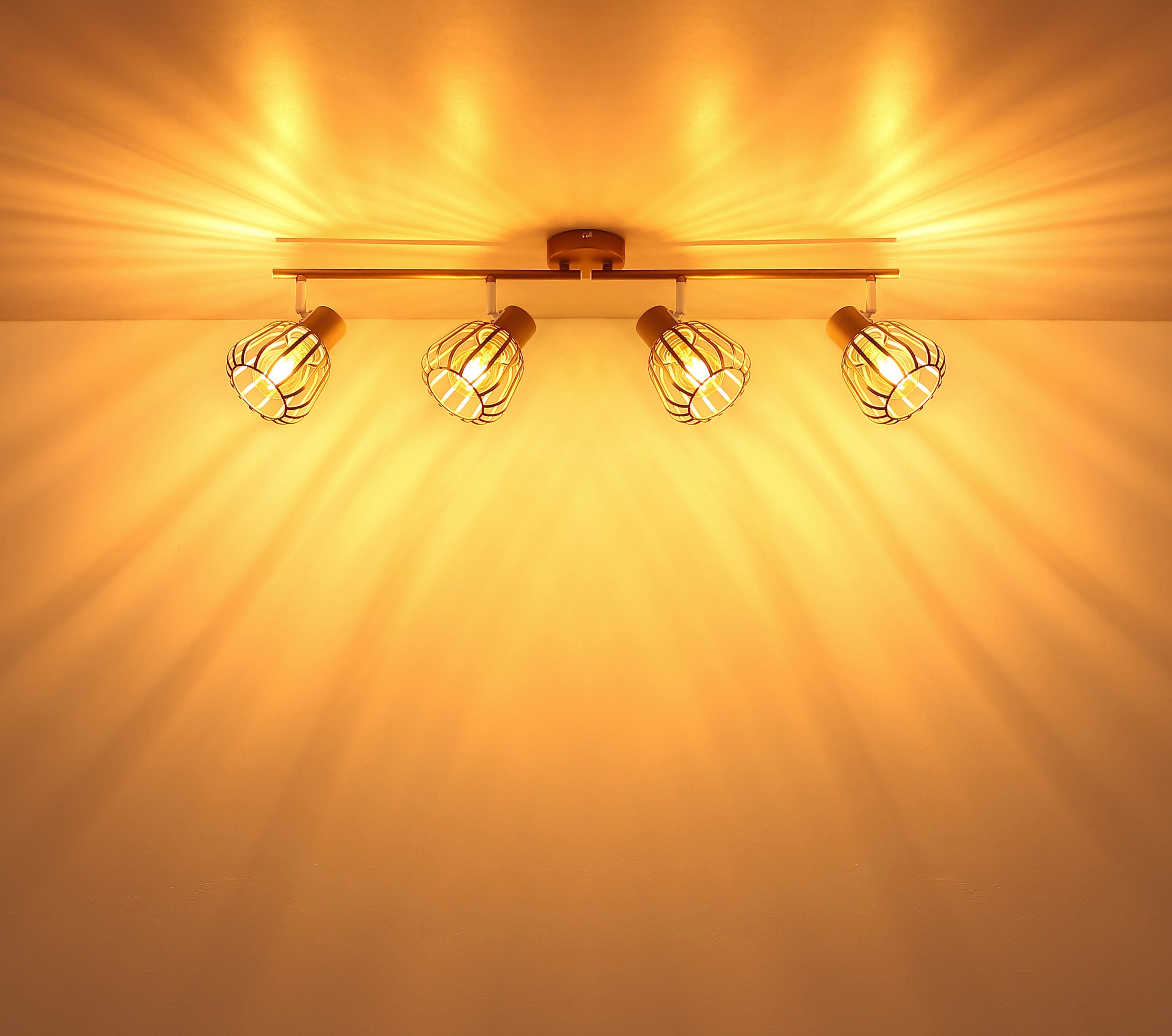 GLOBO LIGHTING Deckenstrahler OLIN, ohne Leuchtmittel, Strahler kaffeefarben, schwenkbar, modern & flexibel