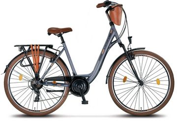Licorne Bike Cityrad Licorne Bike Violetta Premium City Bike in 28 Zoll - Fahrrad für Mädchen, Jungen, Herren und Damen - Shimano 21 Gang-Schaltung - Hollandfahrrad