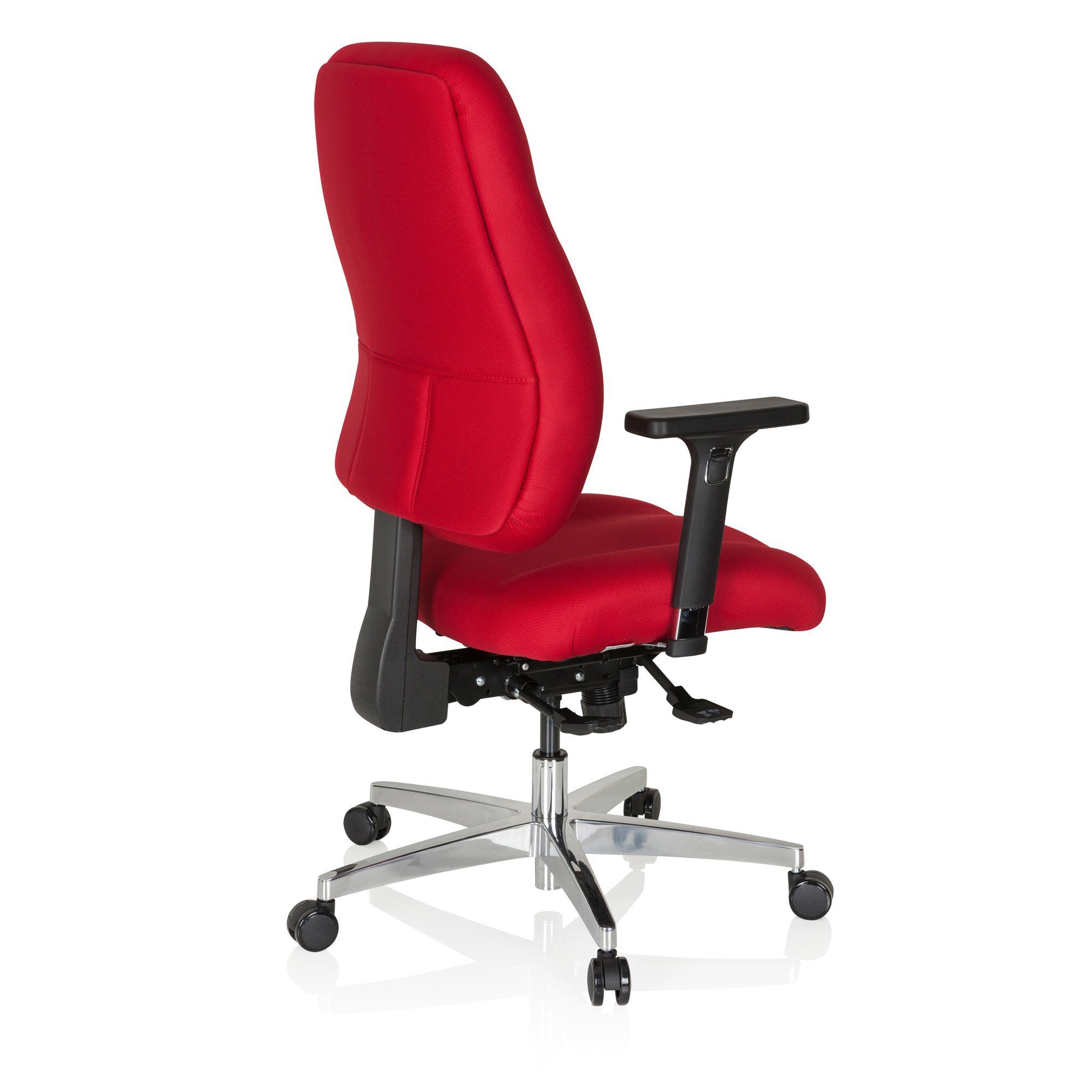 ergonomisch (1 Bürostuhl St), ZENIT Drehstuhl Profi OFFICE hjh Schreibtischstuhl Rot COMFORT Stoff