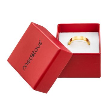 meditoys Fingerring Ring aus Edelstahl für Damen · Edelstahl gebürstet · Farbe: Gold
