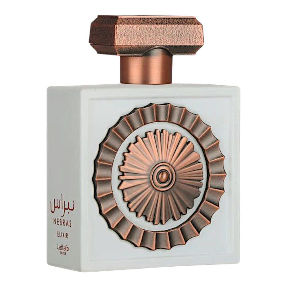 Lattafa Duft-Set Pride NEBRAS Elixir Eau de Parfum EDP + Parfümzerstäuber (leer) Set