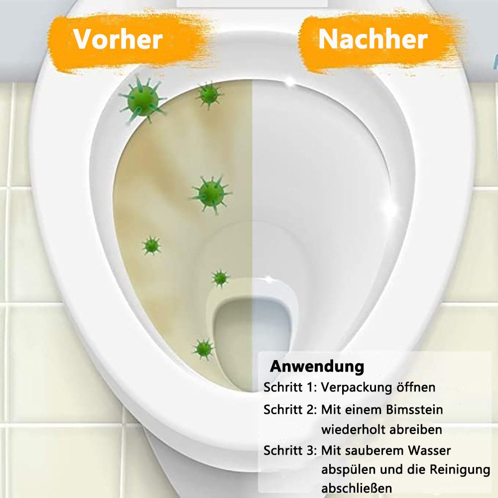 FOUORTUNATE-BEE WC-Reinigungsbürste 4 Stück Cleaning Block WC Bimsstein für Toilette-Reinigungsstein, (Blöcke Bürsten Putzstein für Dusche Bad Pool, Grill Küche, 4-tlg)