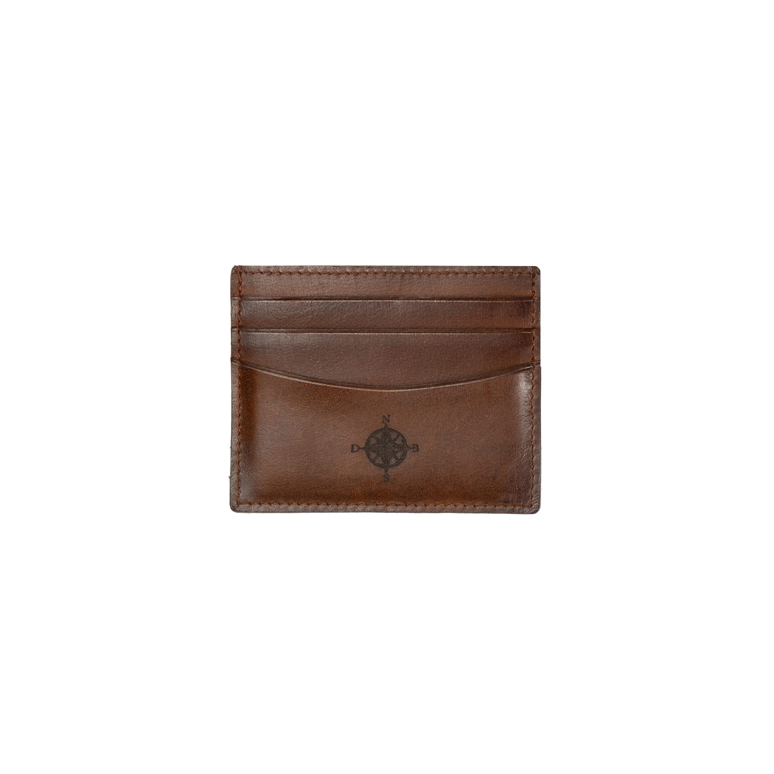 DRAKENSBERG Kartenetui »Blake« Vintage-Braun, Herren, Leder Slim-Wallet, Visitenkarten-Etui, mit RFID-Schutz