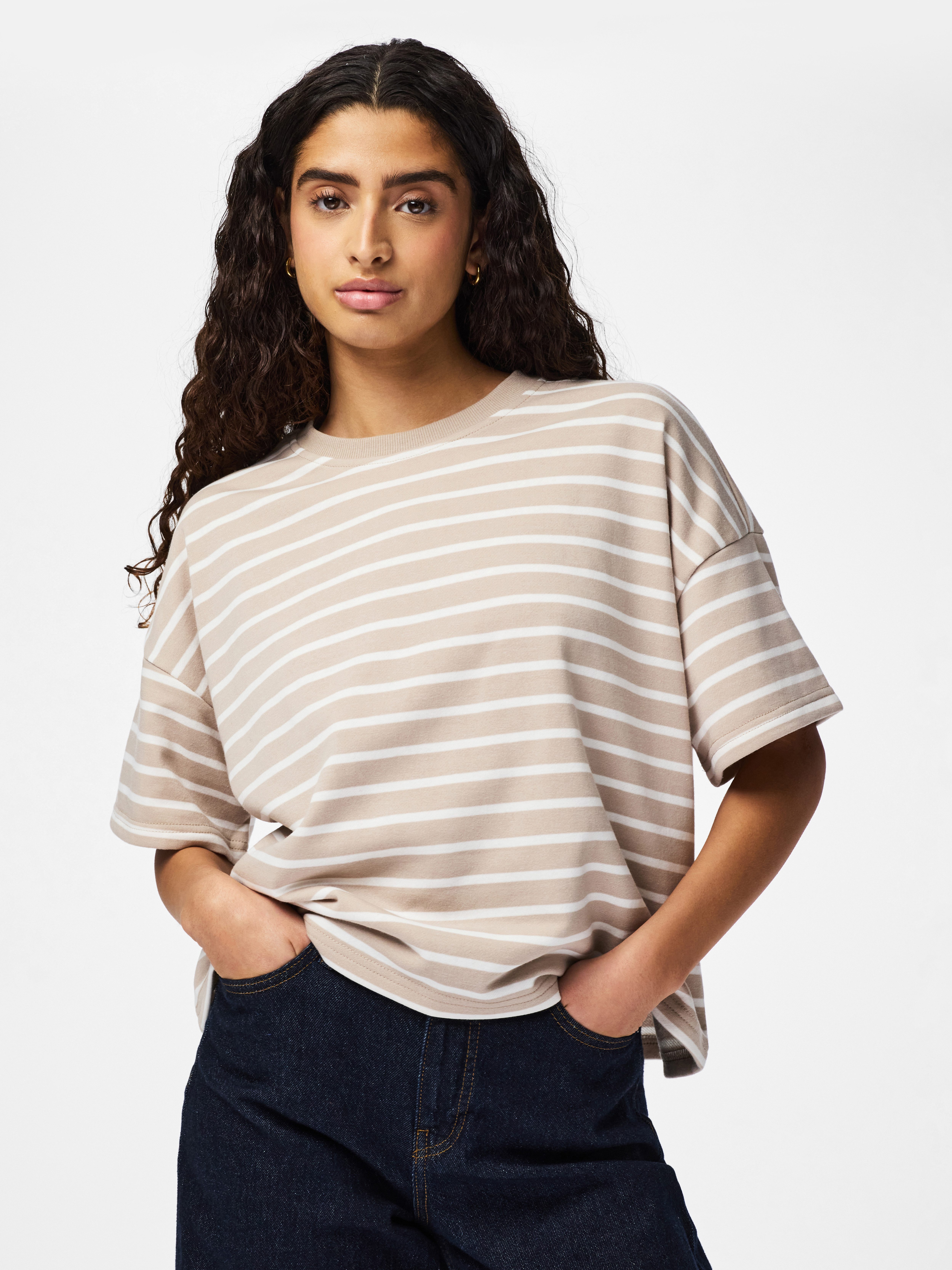 pieces Sweatshirt PCCHILLI SUMMER 2/4 SWEAT STRIPE NOOS BC günstig online kaufen