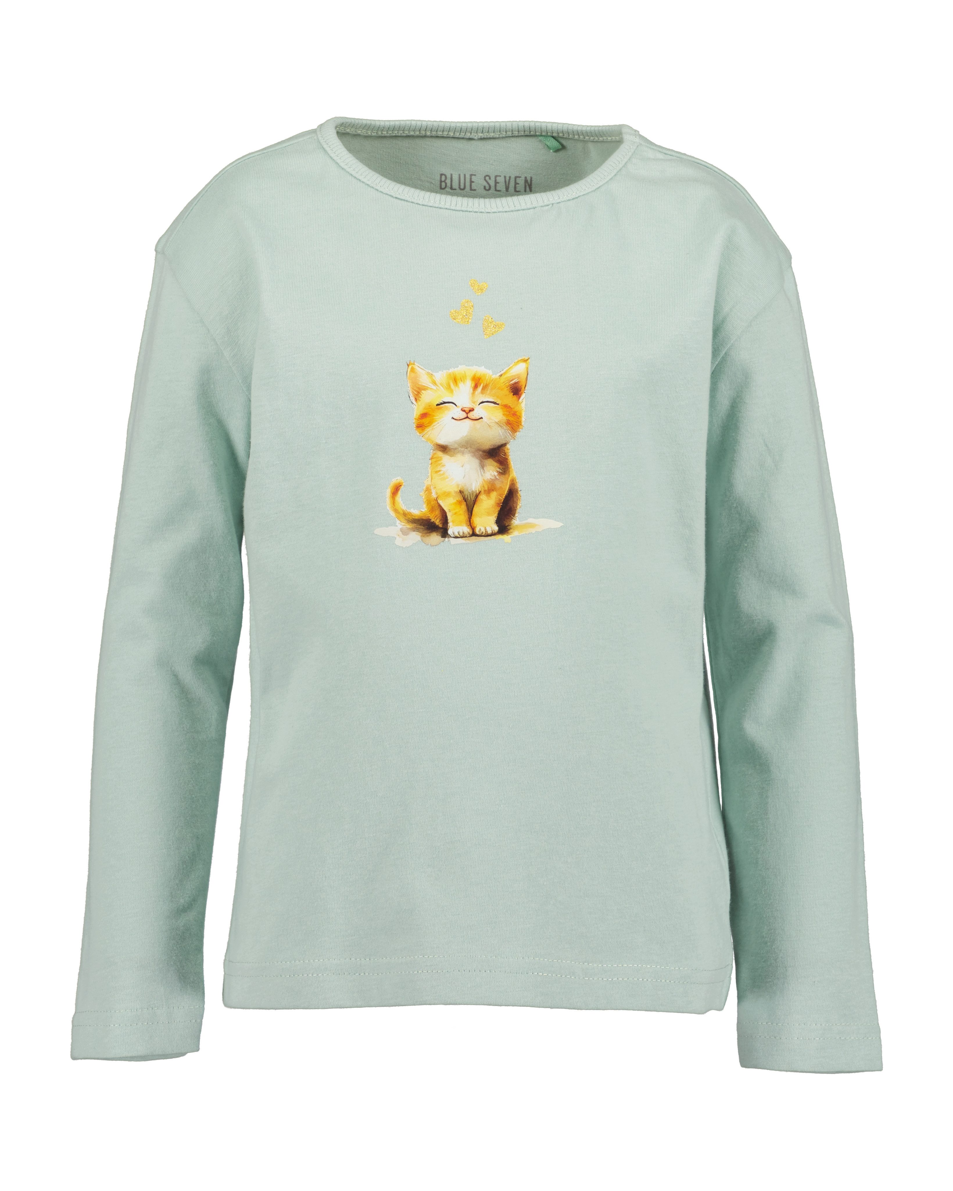 Blue Seven Langarmshirt Baumwolle, Glitzerdruck