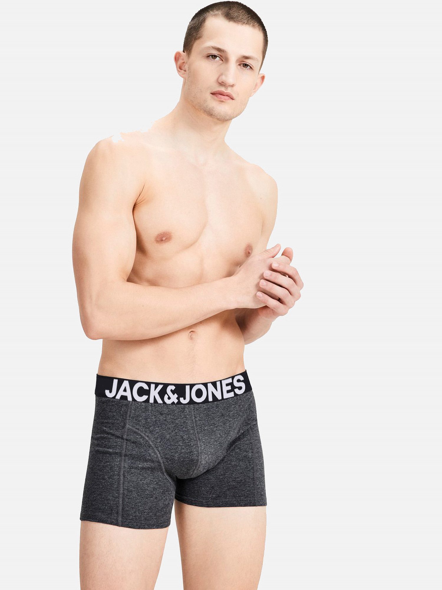 Jack & Jones Boxershorts Solid (5-St., 5er Pack) gute Passform durch elastische Baumwollqualität