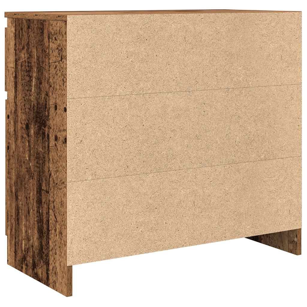 vidaXL Sideboard Sideboard mit Schublade Altholz-Optik 71x35x65 cm Holzwerkstoff (1 St)