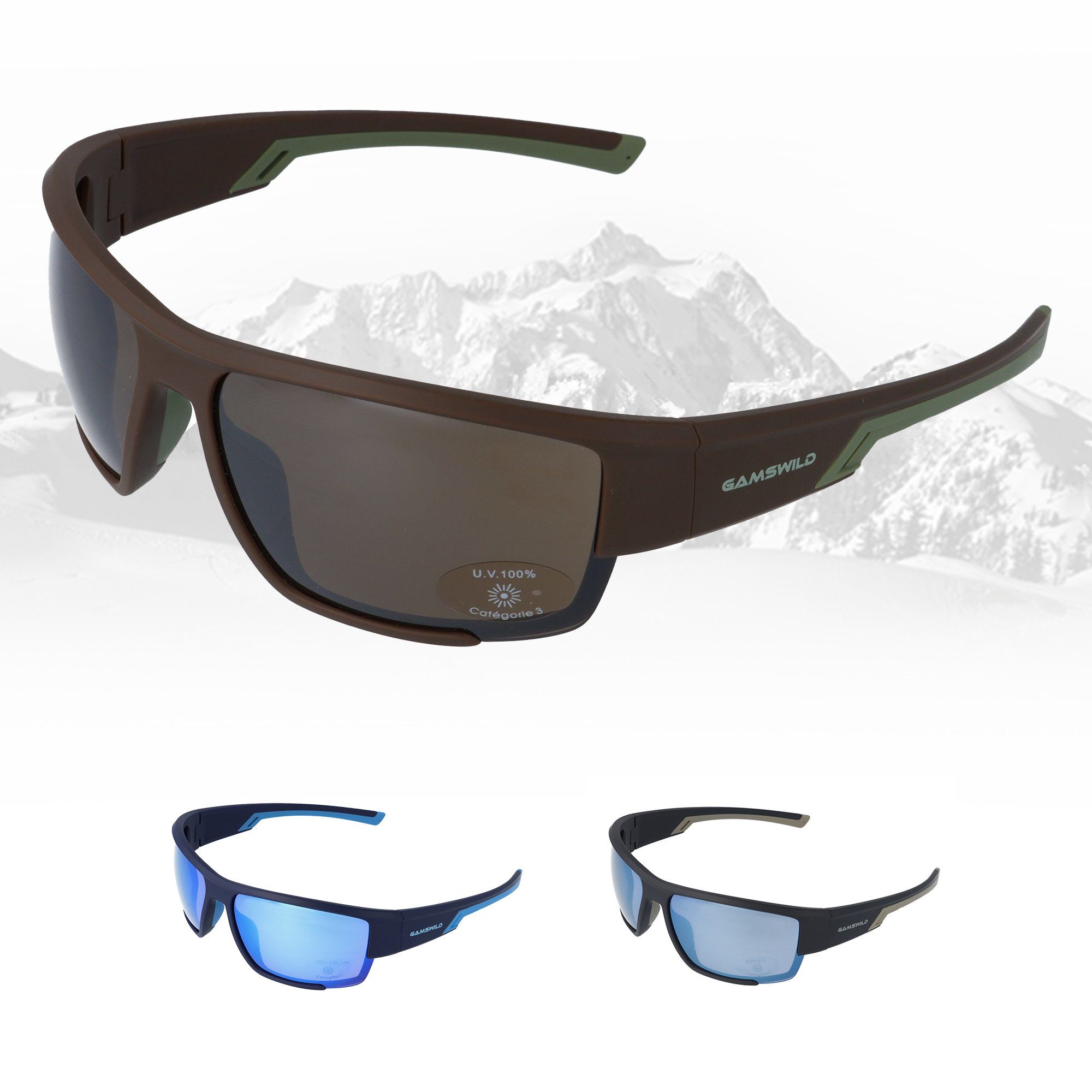 Sportbrille UV400 Sonnenbrille Skibrille Fahrradbrille breite Bügel/Zugluftschutz