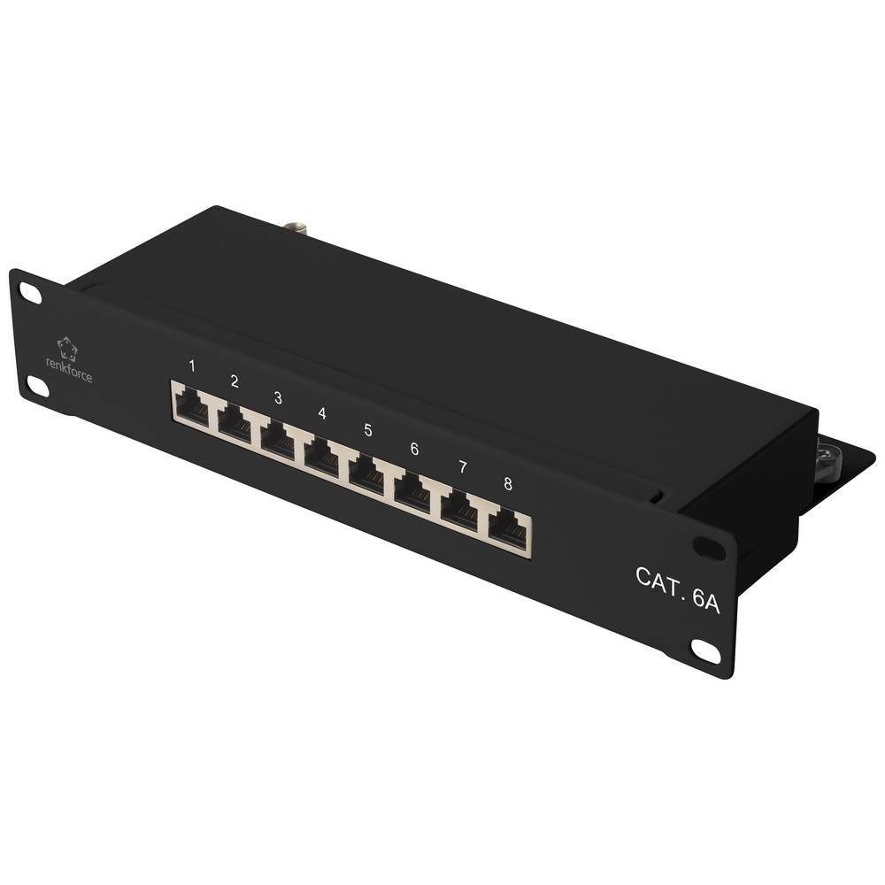 CAT.6A 10″ 1HE 8-Port Patchpanel Netzwerk-Patch-Panel