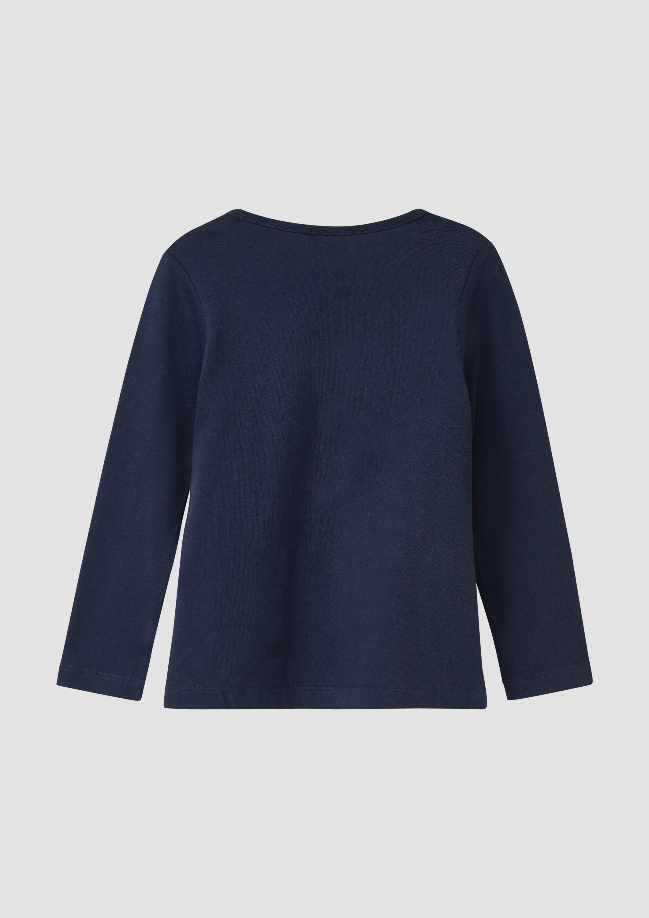 s.Oliver Langarmshirt T-Shirt Langarm-Jersey-Shirt mit Pailletten im A-Shape