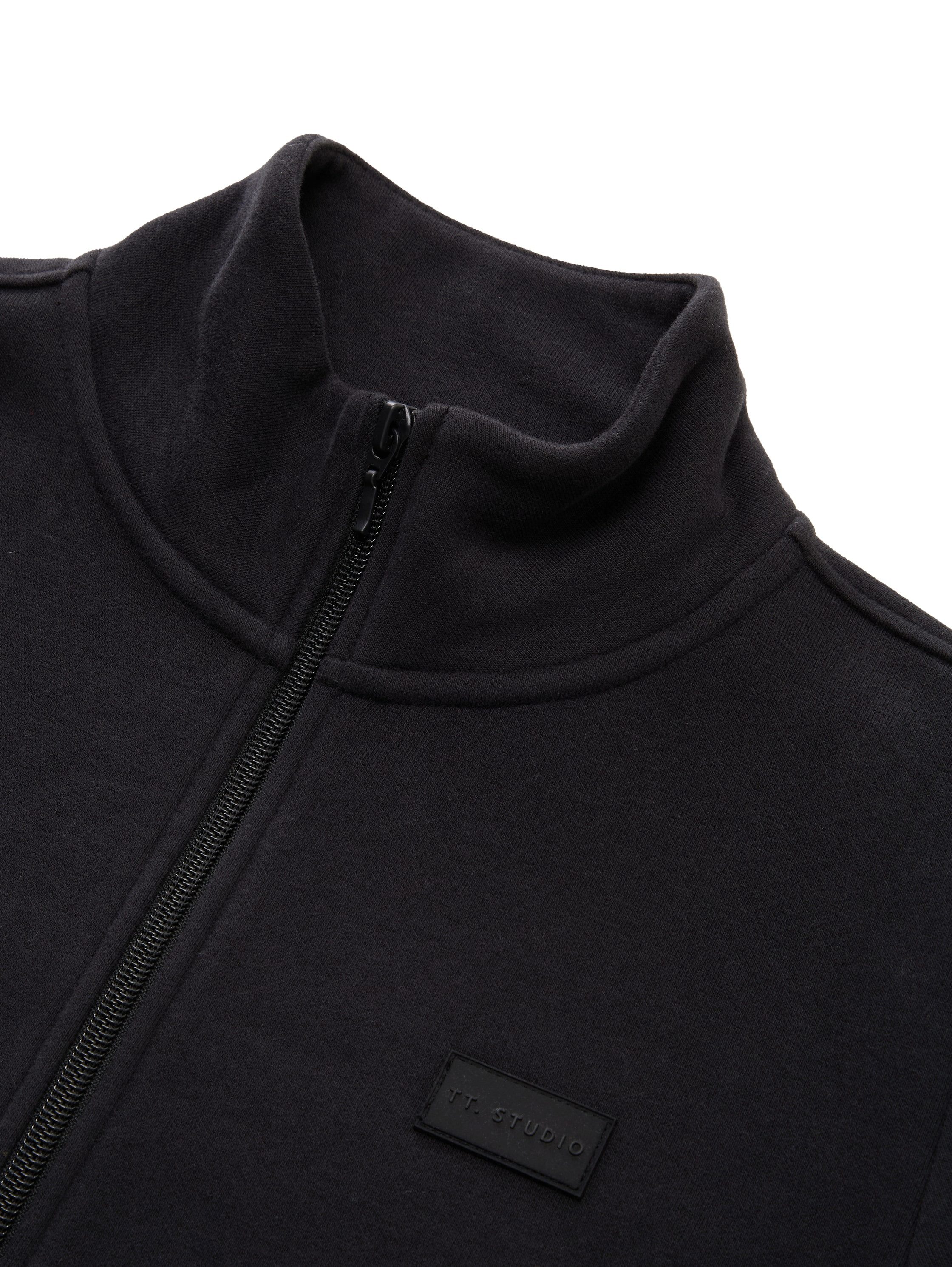 TOM TAILOR Strickjacke Sweatjacke mit Reißverschluss