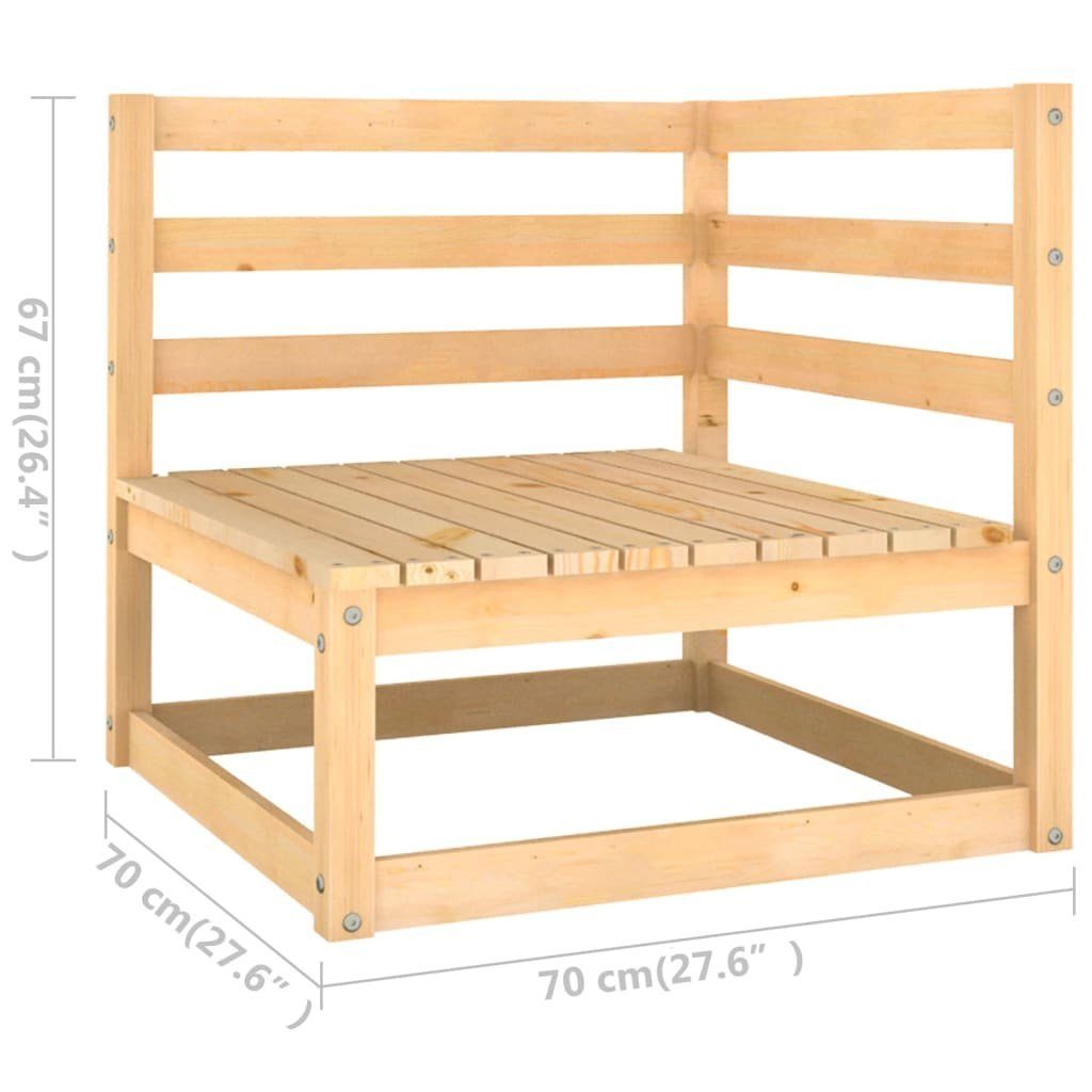 Kissen Massivholz mit Kiefer, Gartenlounge-Set (1-tlg) 7-tlg. Natur Garten-Lounge-Set vidaXL