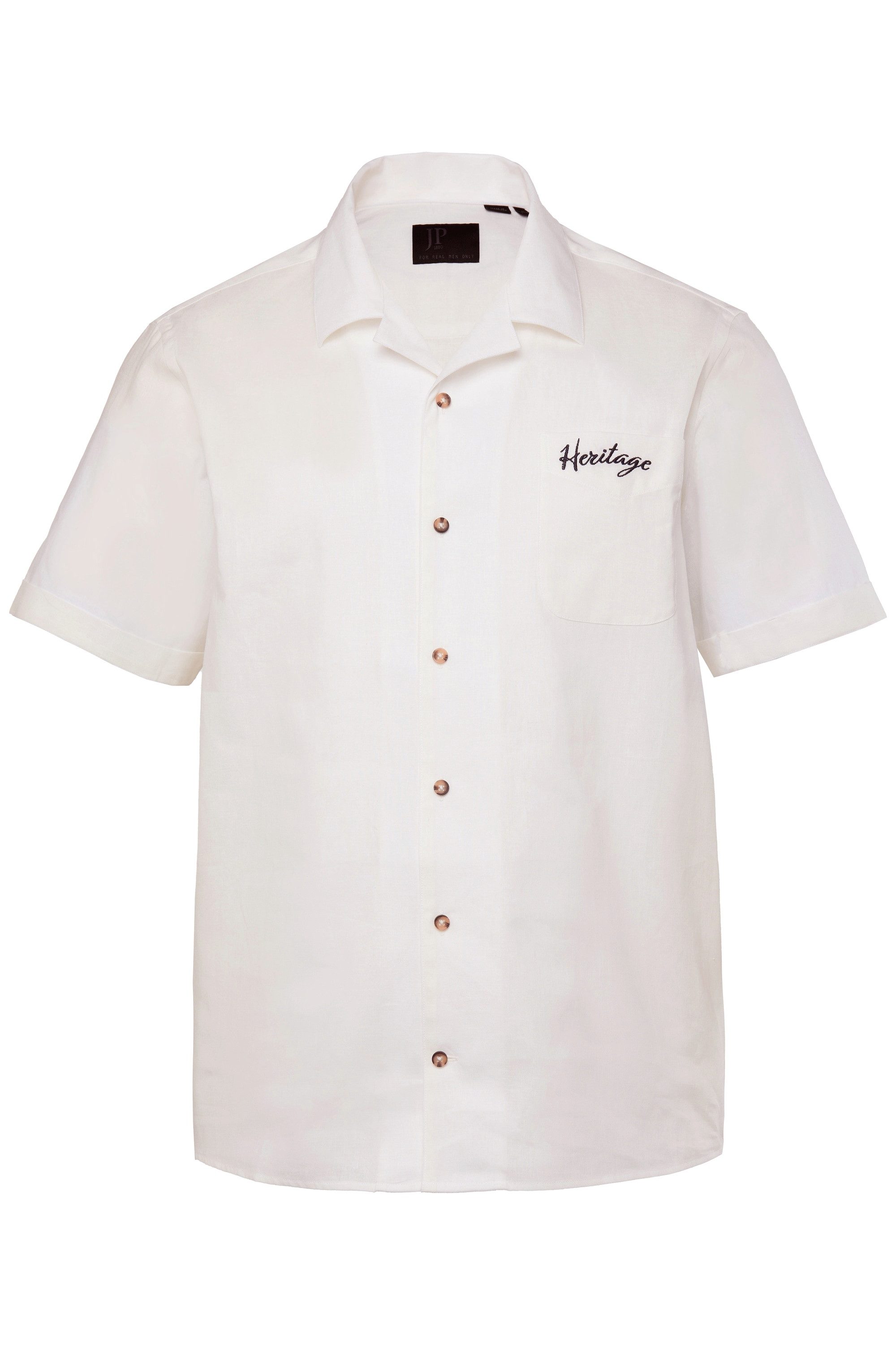 JP1880 Kurzarmhemd Hemd Halbarm Leinenmix Stick günstig online kaufen