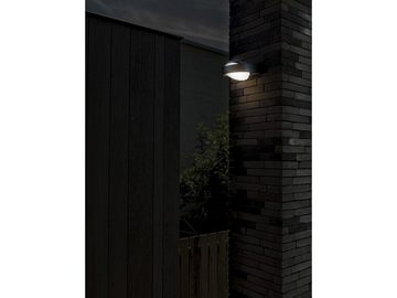 meineWunschleuchte LED Außen-Wandleuchte, LED fest integriert, Warmweiß, 2er-Set Fassadenlampen schwenkbar Hauswand & Carport Anthrazit H: 14cm