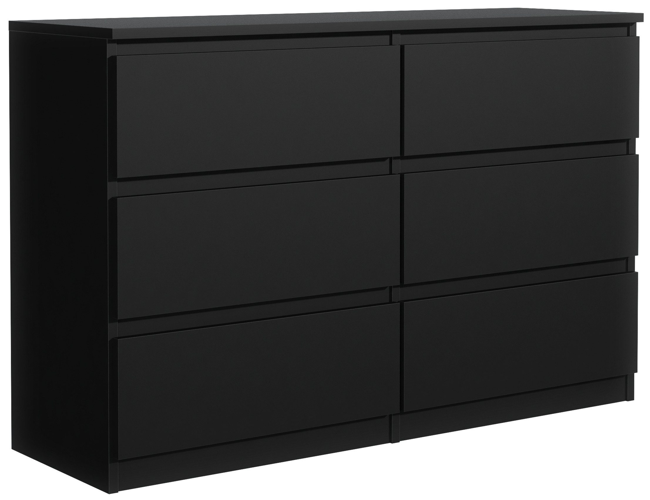 Raumhirsch Furniture Kommode, Sideboard, Kommode für das Schlafzimmer - Wohnzimmer (Maße: 138,5 × 39 × 78,5 cm, 6 Schubladen, Rollenschienen), viele Farbvarianten - Hochwertig & stabil