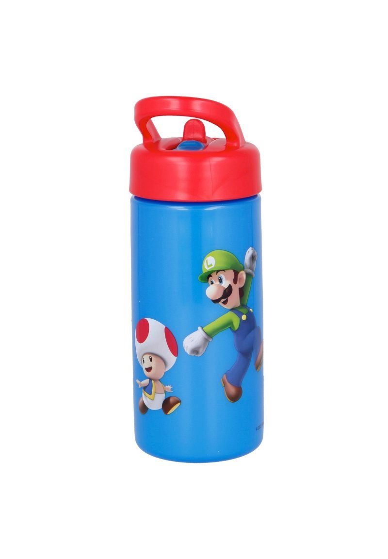 Super Mario Trinkflasche Kunststoff Trinkflasche / Sportflasche mit Henkel Mario Luigi