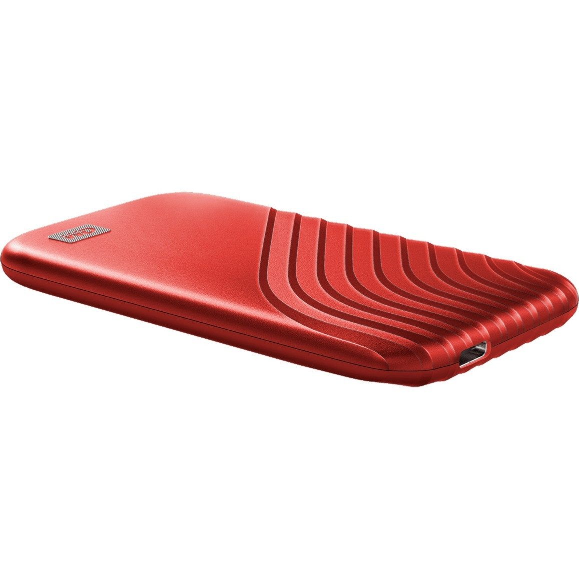 Western Digital WD My Passport 2TB Rot Portable SSD USB-C 2000GB externe SSD (2 TB) 1050 MB/S Lesegeschwindigkeit, 1000 MB/S Schreibgeschwindigkeit, NVMe, 256-Bit AES, USB-C, Fallschutz, Stoßfest
