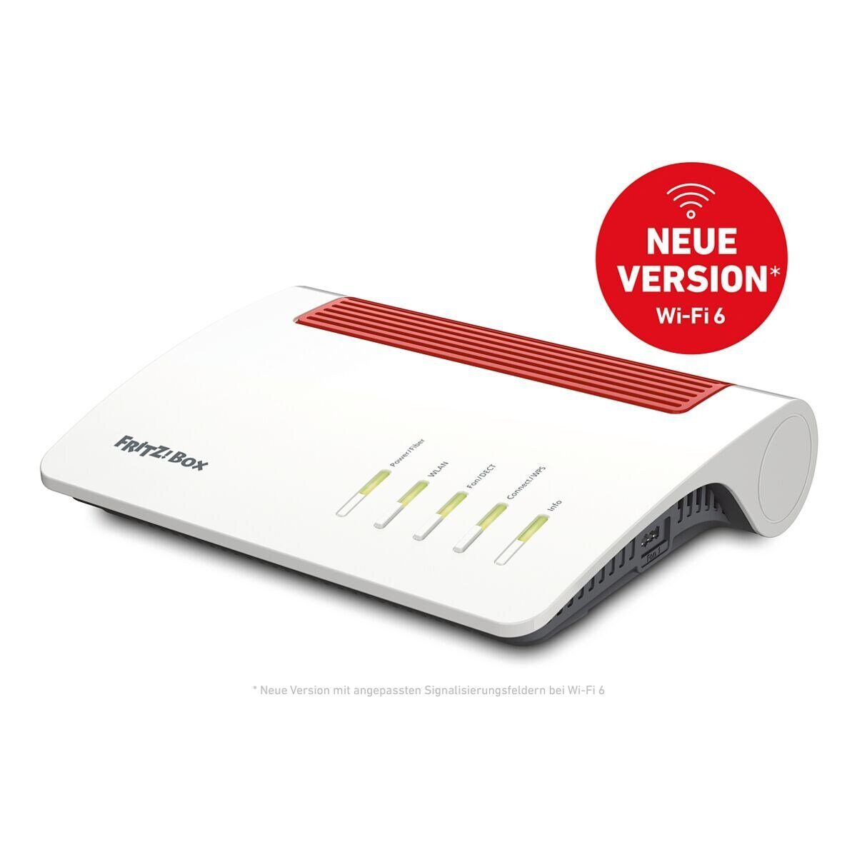 Fritz! FRITZ!Box 5590 Fiber WLAN-Router, für Glasfaser, Übertragungsrate: 2.400 MBit/s + 1.200 MBit/s
