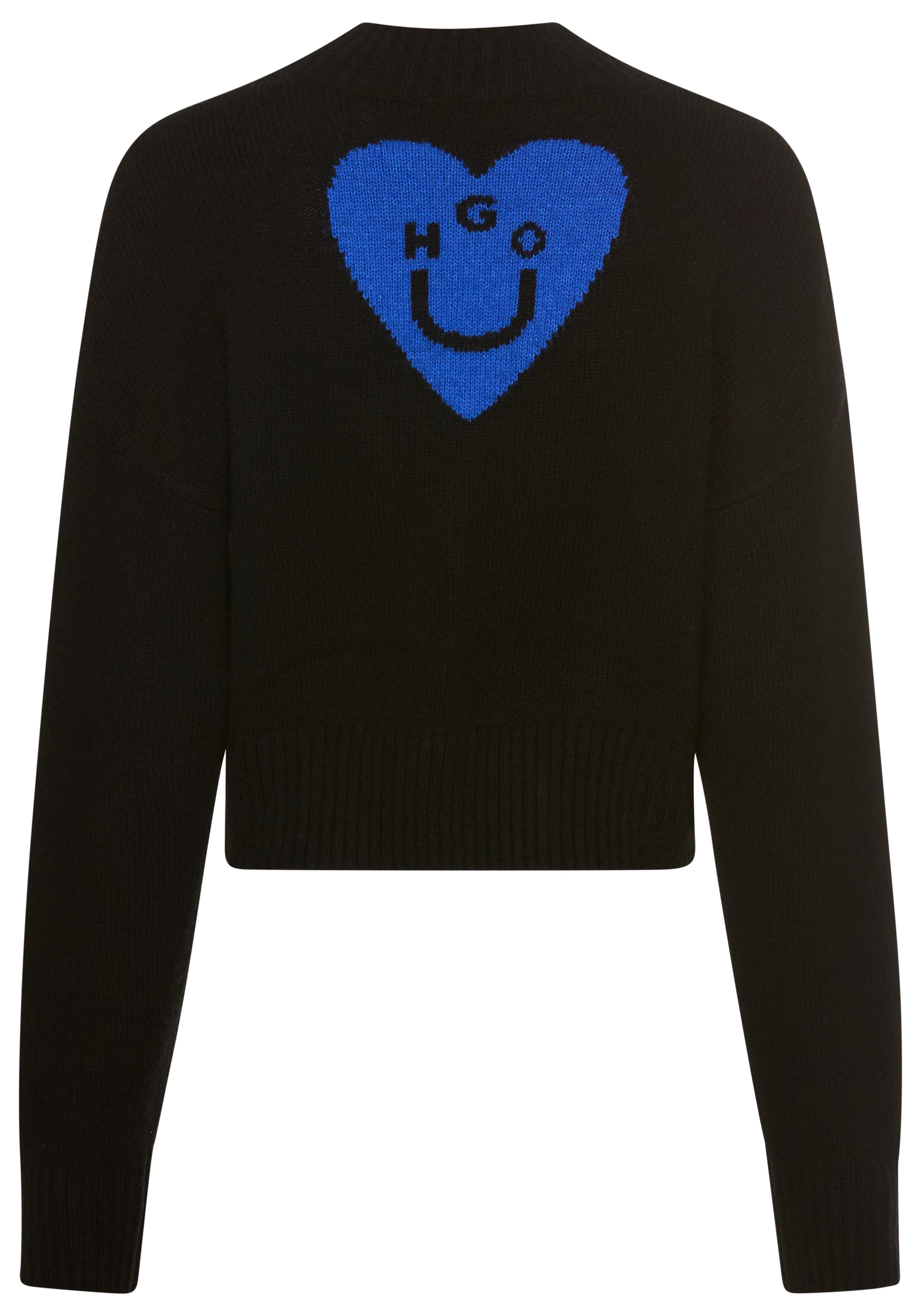HUGO Blue Strickpullover Scutie Relaxed Fit, in Cropped-Länge günstig online kaufen
