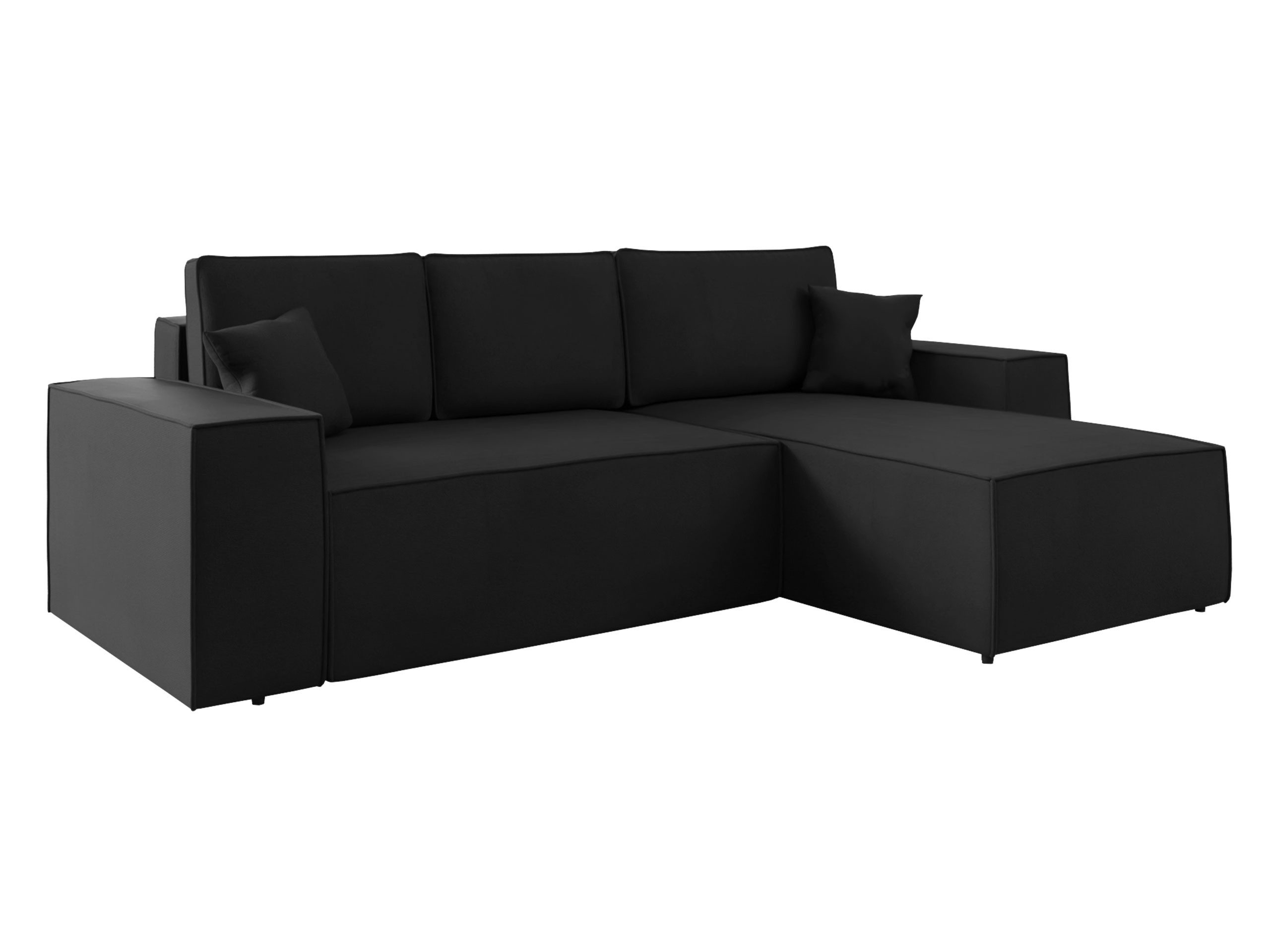 MIRJAN24 Ecksofa Malaga L, mit Bettkasten und Schlaffunktion, Rückenlehne in Form beweglicher Kissen