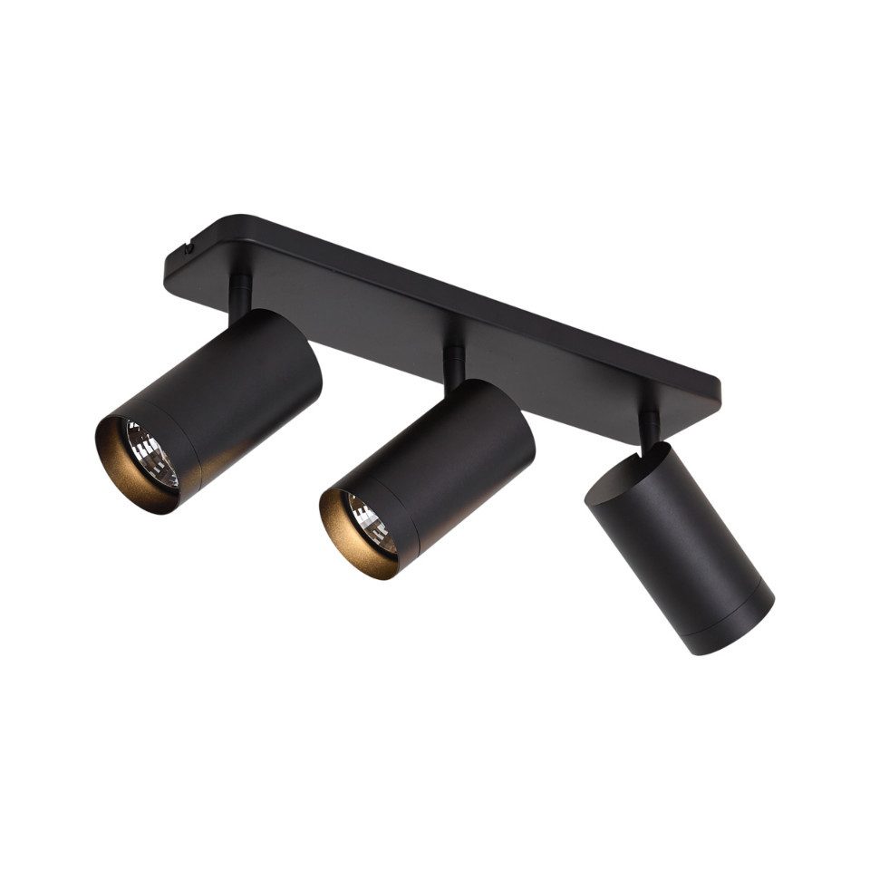 Qazqa LED Aufbaustrahler Jeana luxe, ohne Leuchtmittel, Kaltweiß, QAZQA Aufbau­spot, gu10, Schwarz, Aluminium, Modern