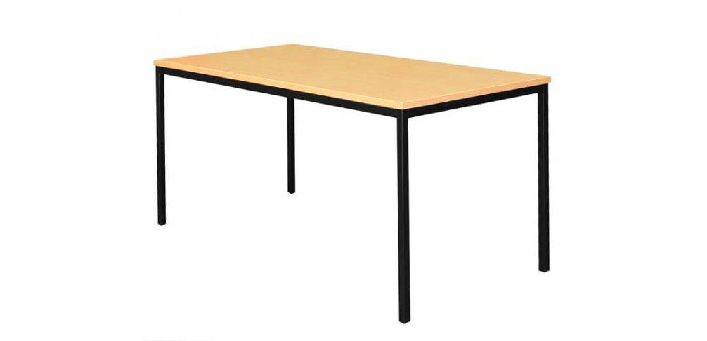Steelboxx Schreibtisch Stahl-Schreibtisch für Unterbaucontainer (310320/310330) 160x80cm (Komplett-Set) natur