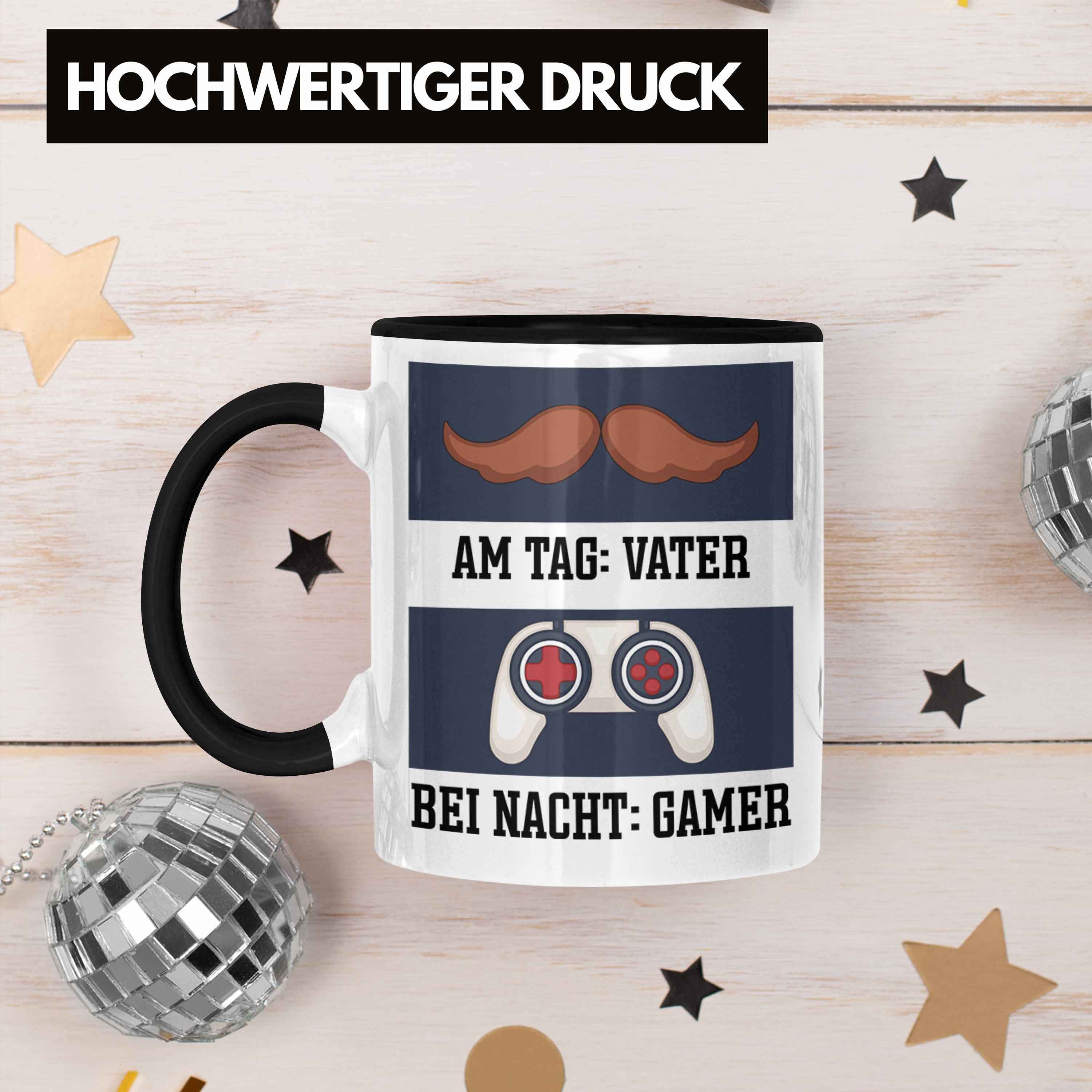 Schwarz Vater Vatertag Trendation Tasse Bei Gamer Geschenkidee Geschenk Papa Tasse Spruch Nacht
