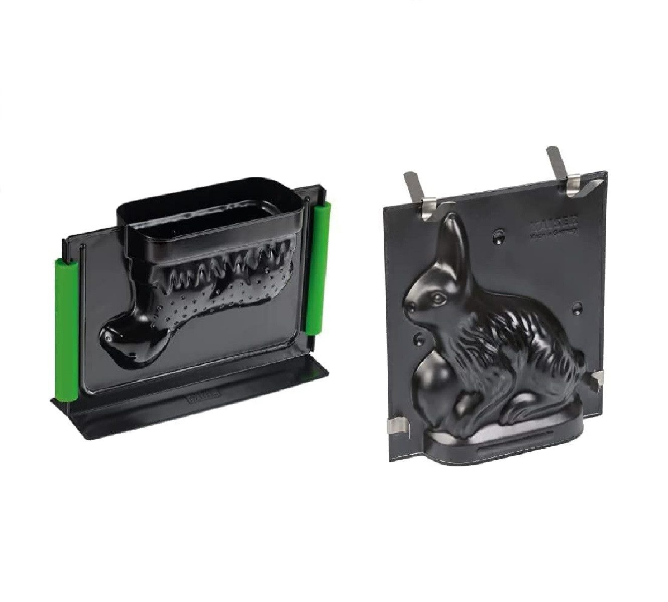 Kaiser Backformen Backform Backformen Set Osterlamm mit Silikonklammern und Hase - 3D Lamm/Hase