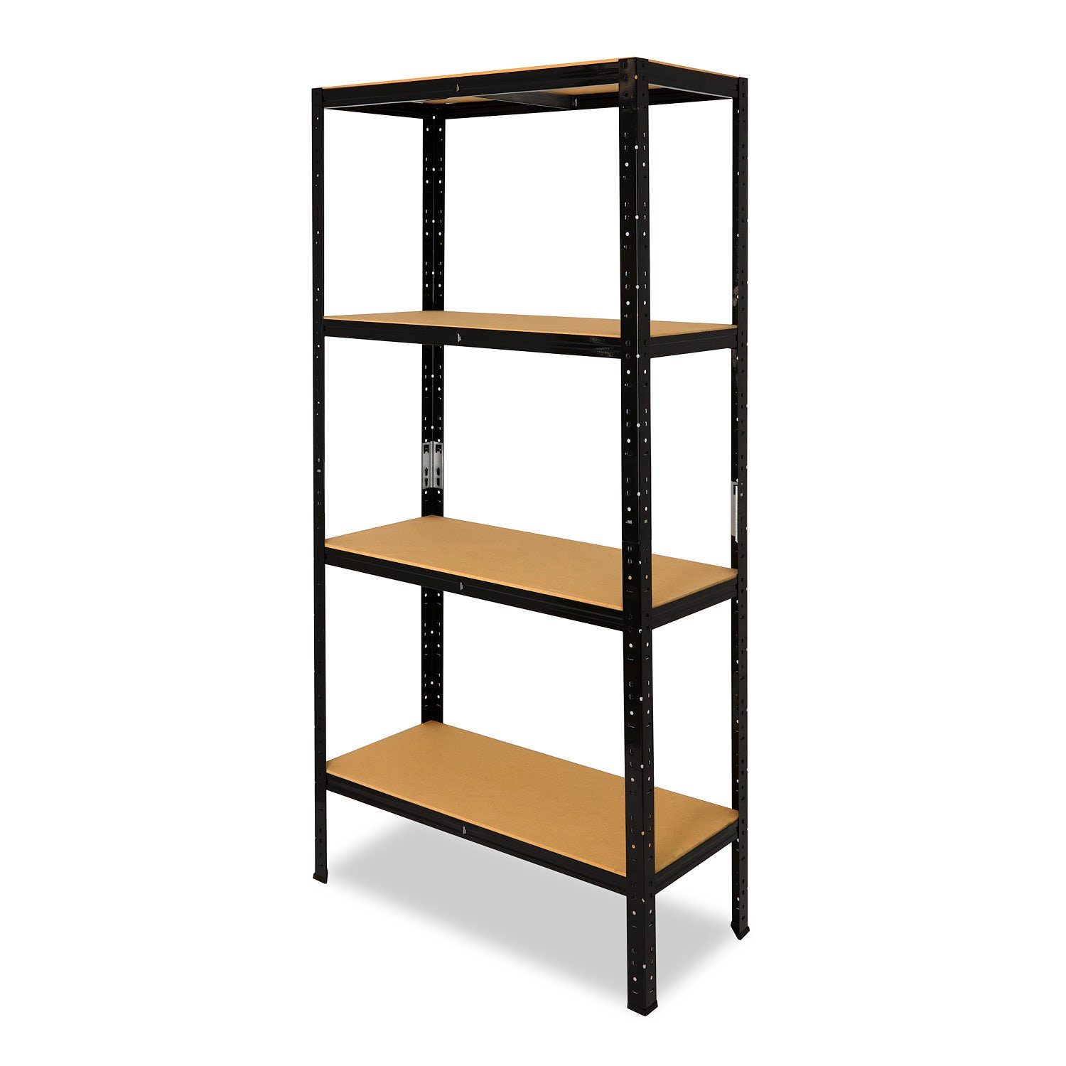 shelfplaza Schwerlastregal BLACK, 180x50x45cm, Büroregal Böden als & je Lagerregal, Tragkraft, 175kg schwarz Lastenregal, mit Steckregal Regal Metall 4 Metallregal schwarz