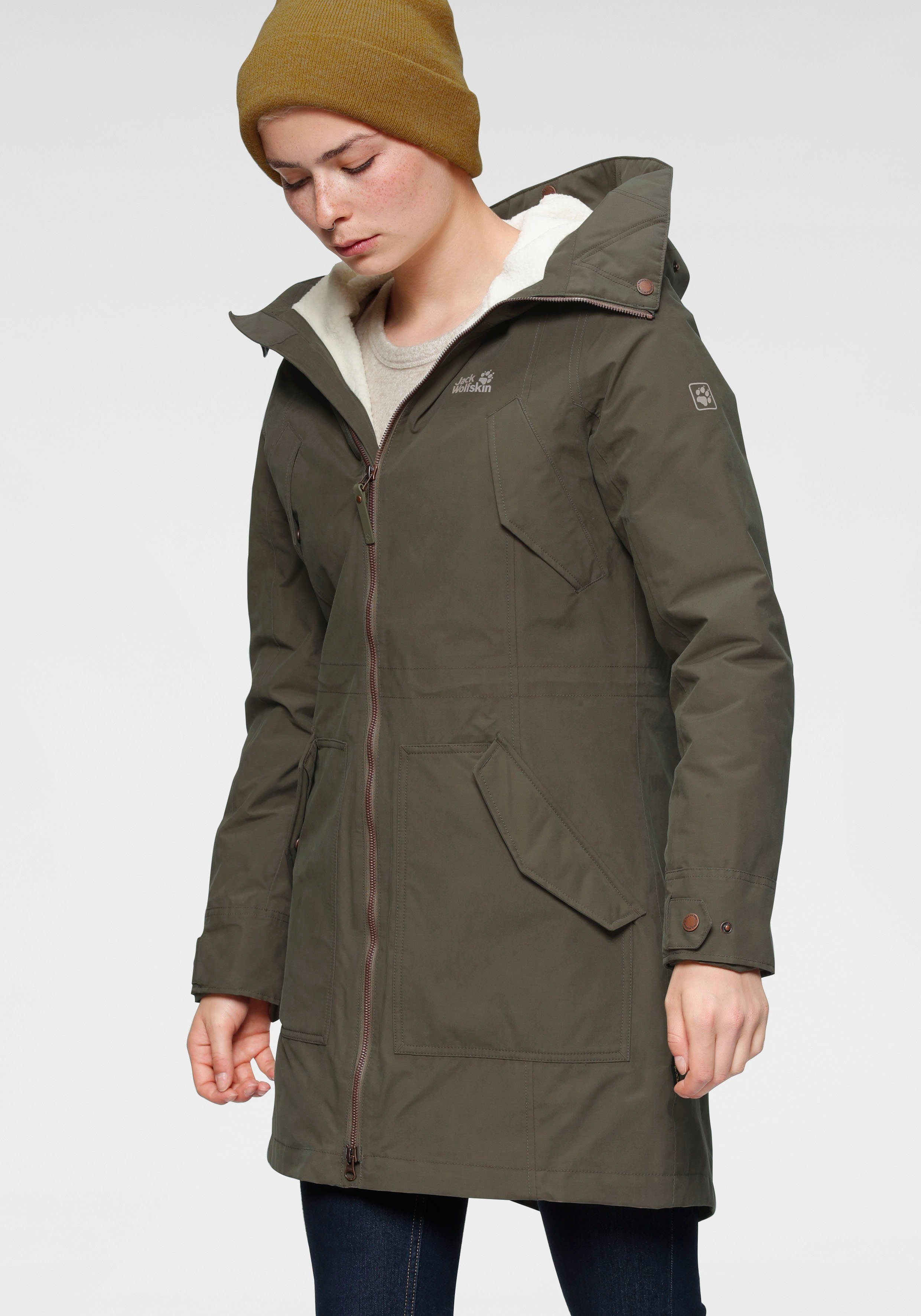 Jack Wolfskin Parka »ROCKY POINT«, Parka von Jack Wolfskin mit Sherpa ...