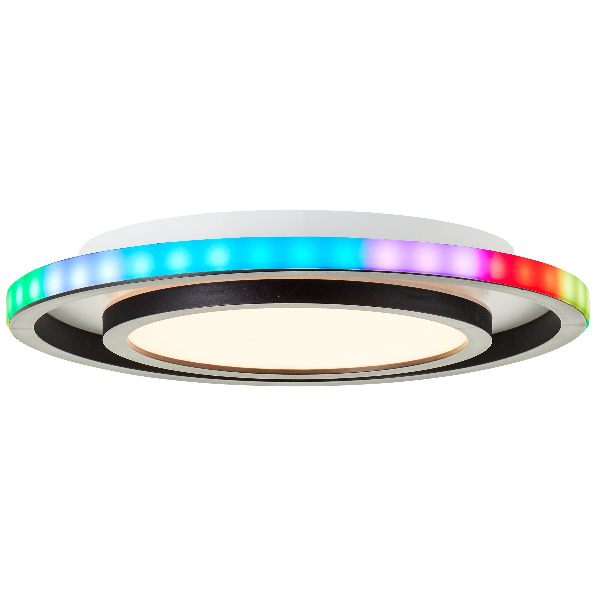 RGB digitales 30 über integriert, fest über LED Rahmenlicht Ø CCT - CCT Lightbox Fernbedienung, Farbwechsel, cm, Deckenleuchte, - mit dimmbar LED Fernbedienung, - warmweiß kaltweiß,