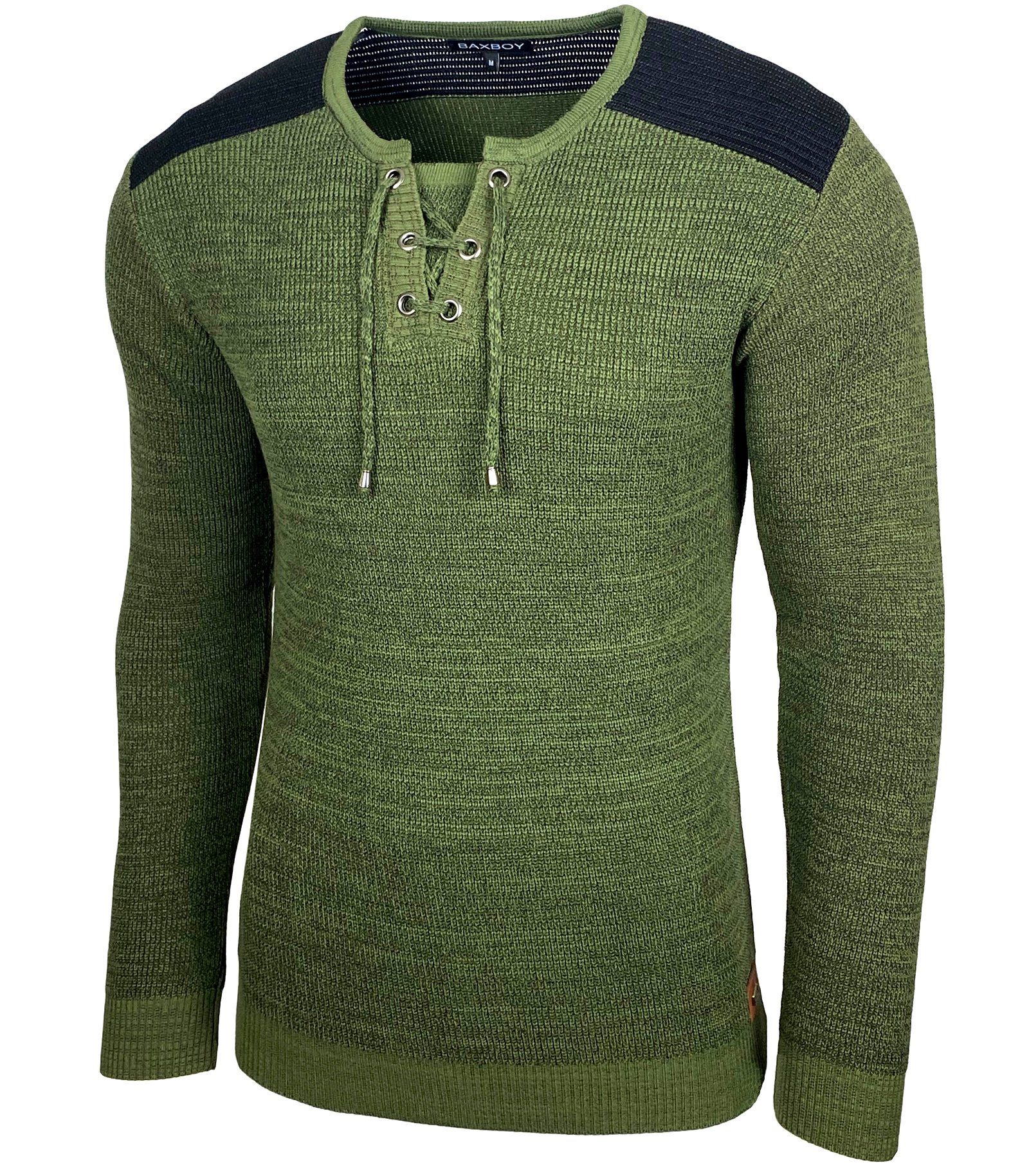 Baxboy Strickpullover Baxboy Herren Pullover V-Neck Strick-Pullover Moderner Männer 52205