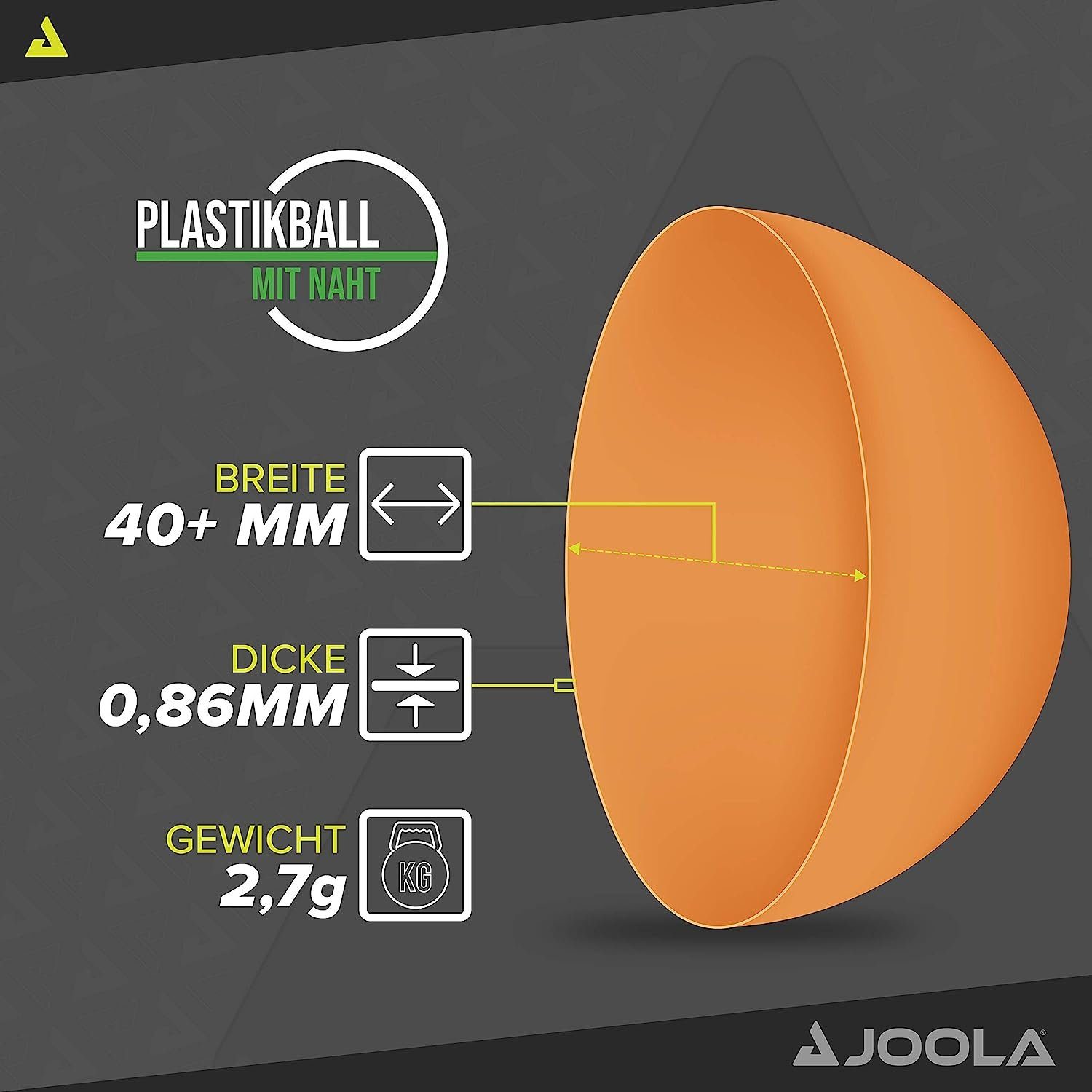 Joola Tischtennisball 120 Tischtennisbälle Training orange 40+, Tischtennis Bälle Tischtennisball Ball Balls