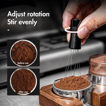 BlingBin Tamper Espresso WDT Tools verstellbarer Espresso-Rührer für Barista, Espresso-Verteiler-Werkzeug mit magnetischem Ständer