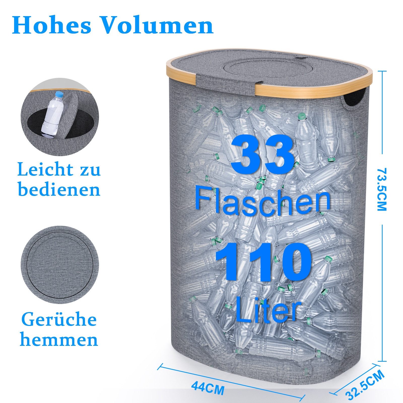 skelo Flaschenkorb Pfandflaschen Sammelbehälter, 160L Pfandflaschen Aufbewa günstig online kaufen