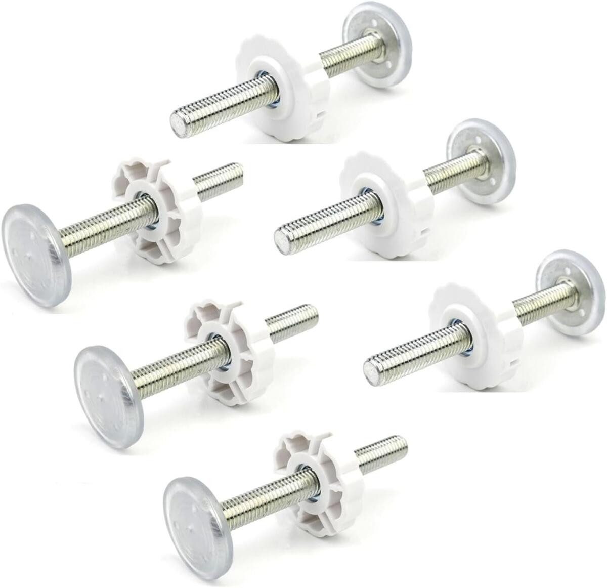 FELIXLEO Türschutzgitter Treppenschutzgitter Verlängerungsschrauben M10 100mm Weiß 6 Stück (6 St)