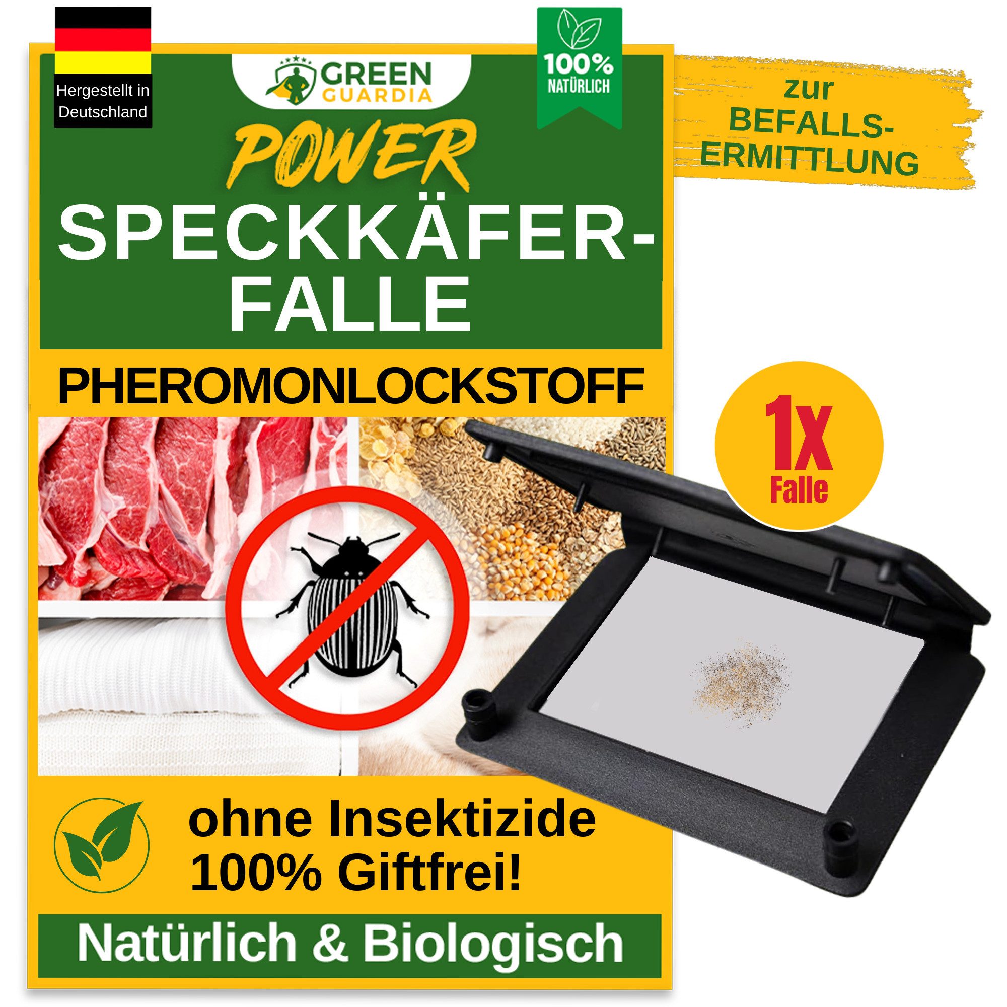Insektenfalle Speckkäfer Falle mit Pheromon-Lockstoff - insektizidfrei
