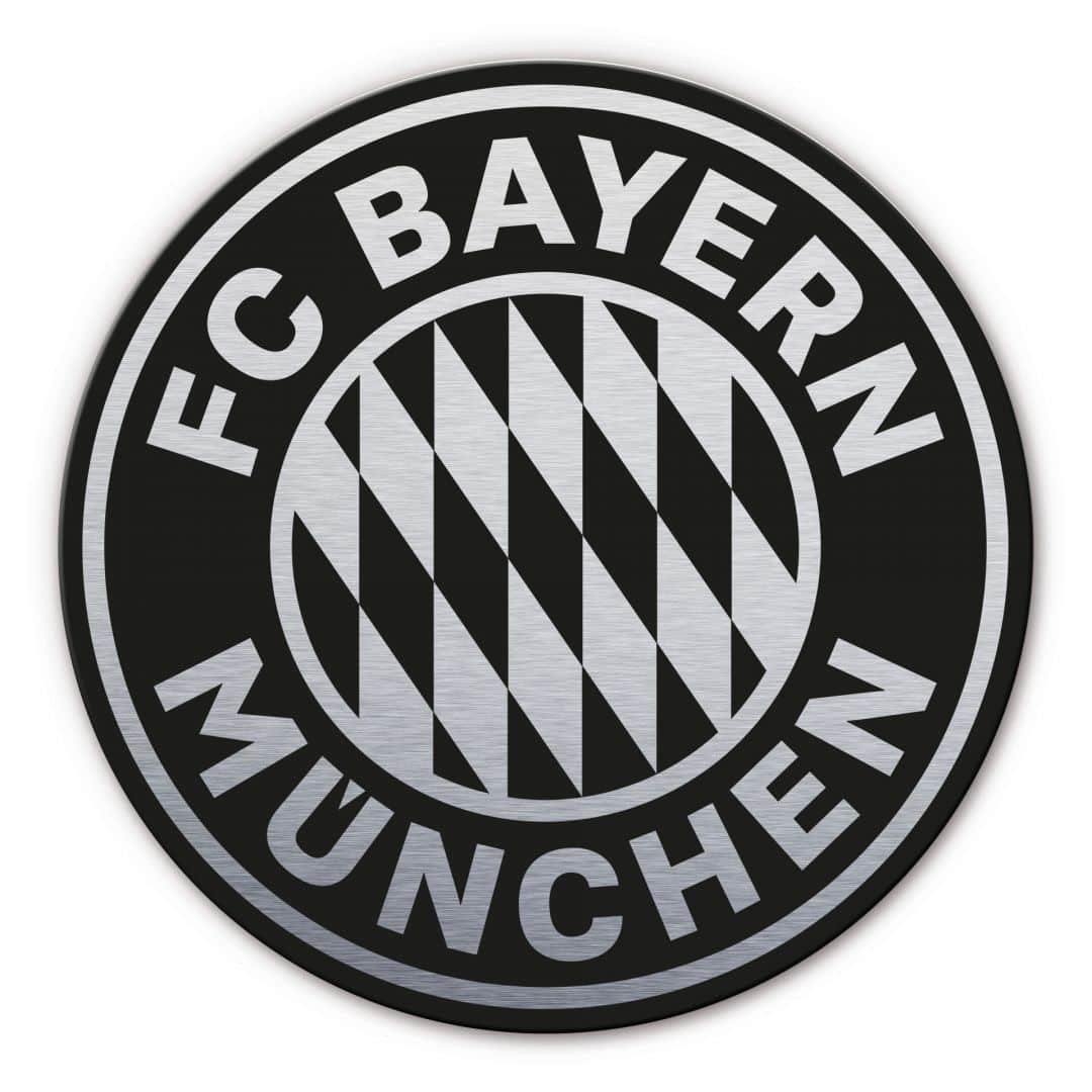 K&L Wall Art Alu-Dibond-Druck Metalloptik Poster FC Bayern München Logo Vin günstig online kaufen