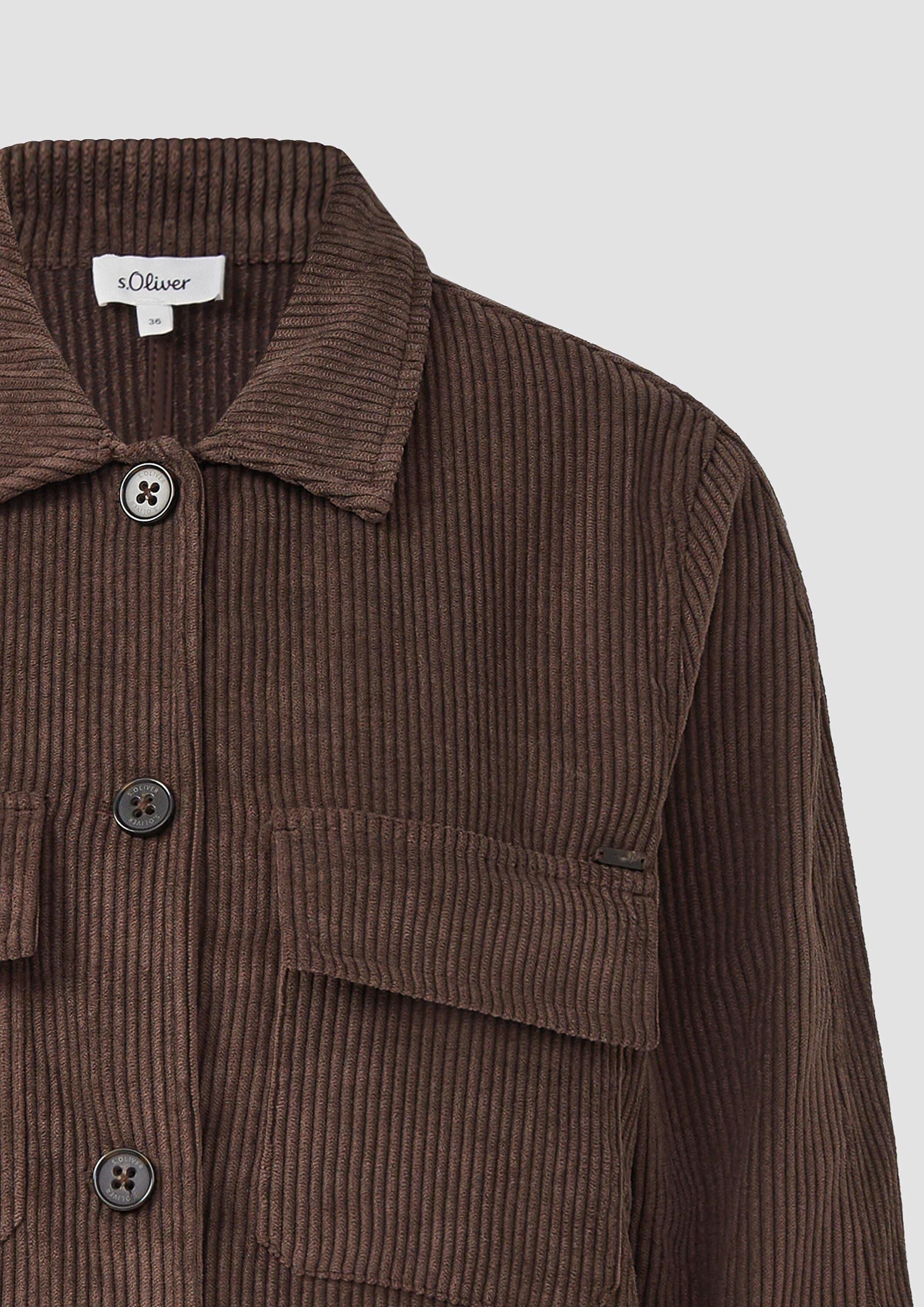 s.Oliver Hemdjacke Indoor-Blazer Overshirt aus Cord