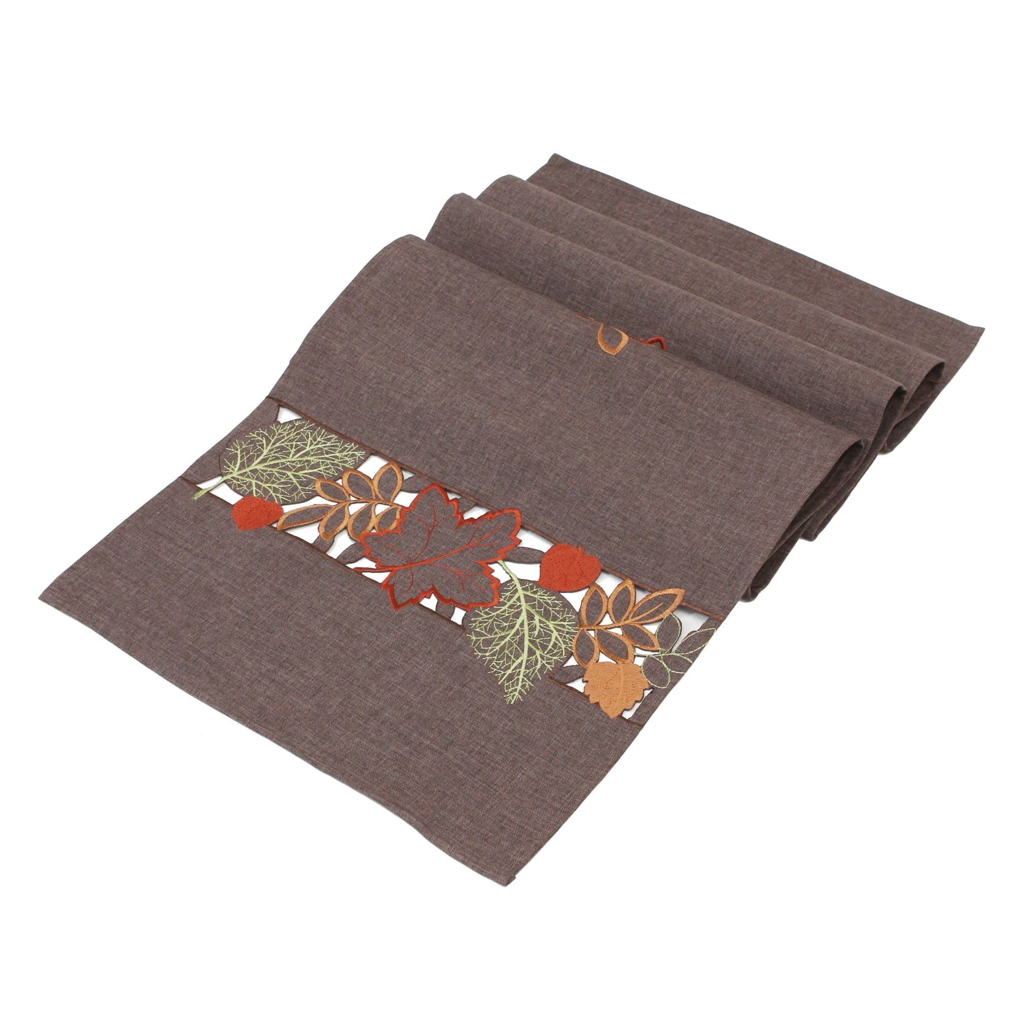 Frank Flechtwaren Tischdecke, Tischläufer Herbstlaub braun günstig online kaufen