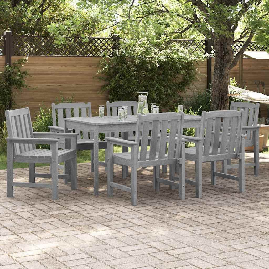 vidaXL Gartenstuhl Gartenstuhl 6 stk. Hellgrau Polyethylen (6 St)