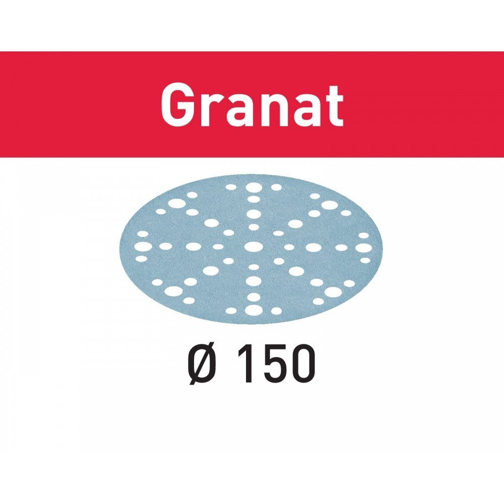 FESTOOL Schleifscheibe Schleifscheibe STF D150/48 P180 GR/100 Granat (575166), 100 Stück