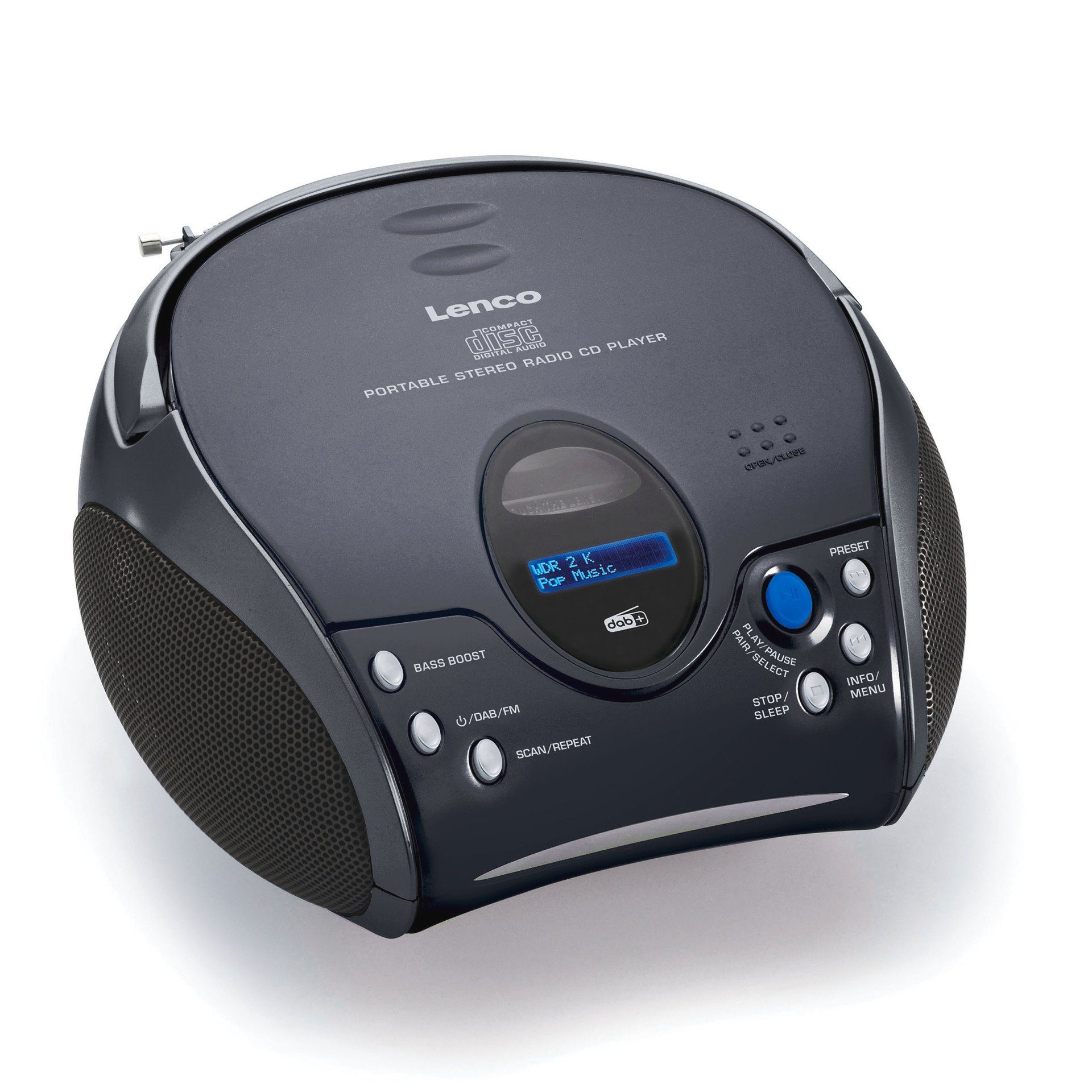 Tragbares (DAB) (DAB) DAB+-Radio SCD-24DAB (Digitalradio BK Lenco - Digitalradio Schwarz-Silber