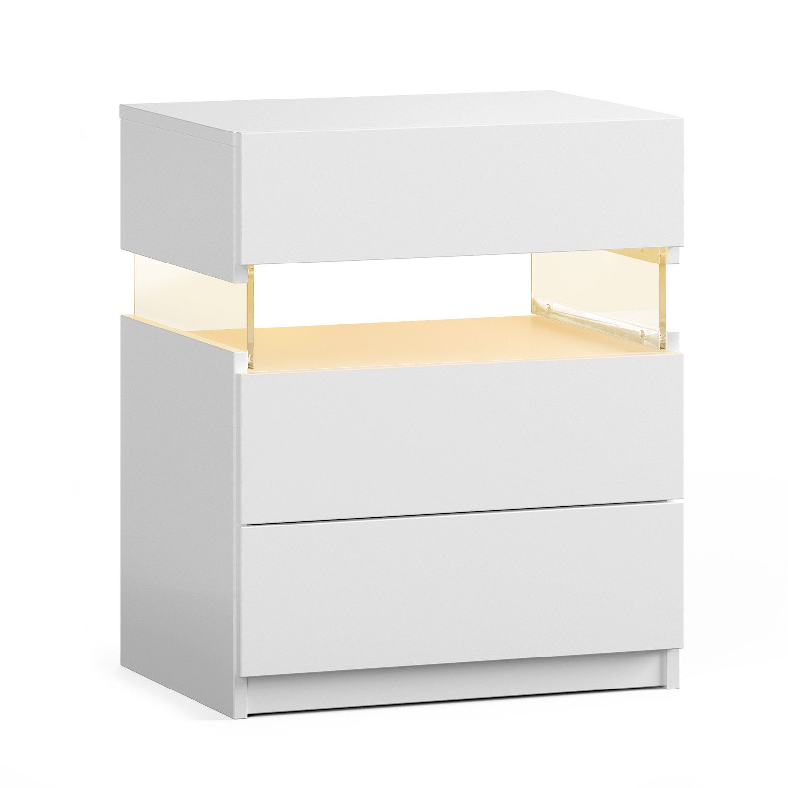 OKWISH Nachttisch Nachtschrank,Nachtkonsole,Nightstand mit 3 Schubladen günstig online kaufen