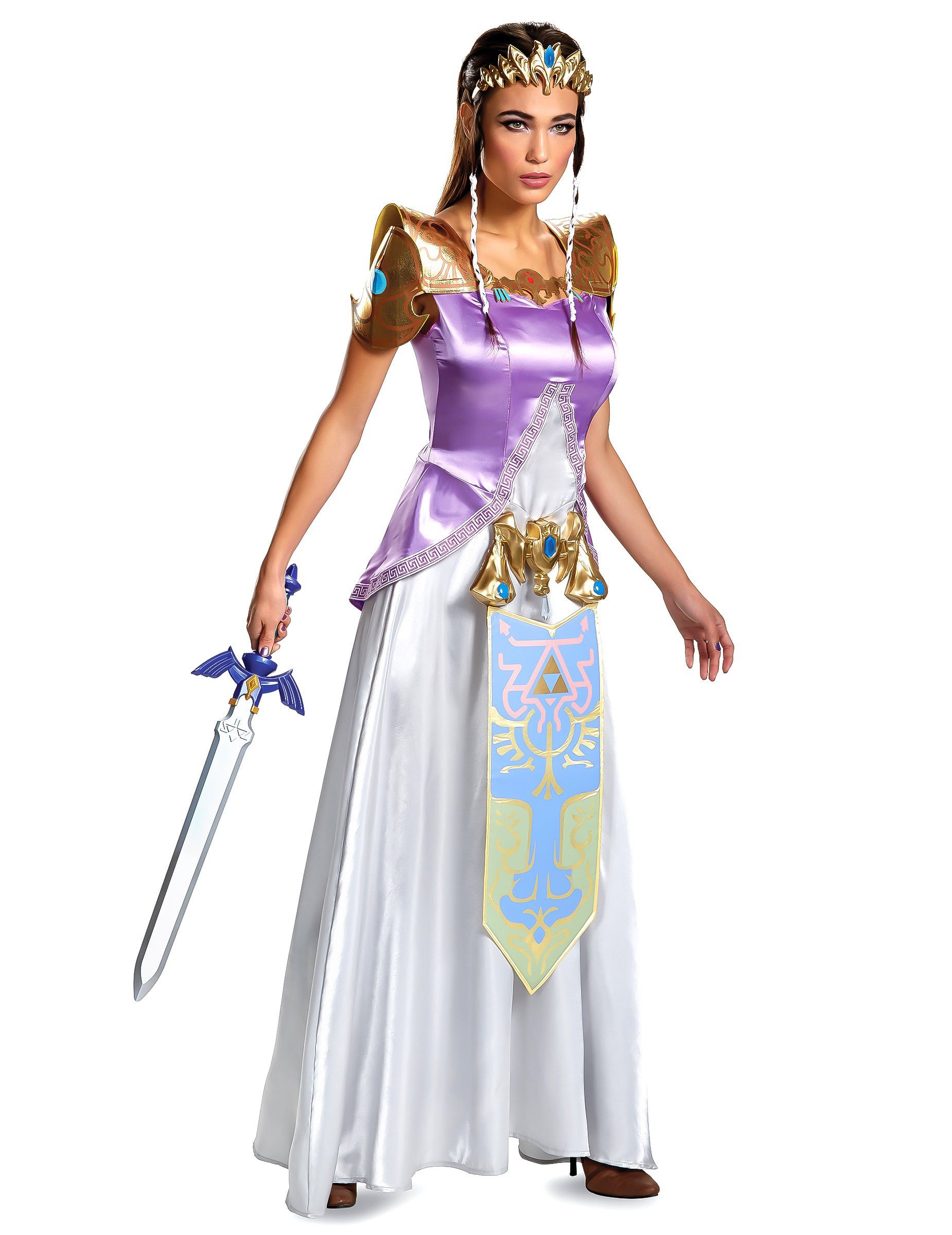 Disguise Prinzessin-Kostüm Prinzessin Zelda-Kostüm für Damen Faschingskostüm Deluxe