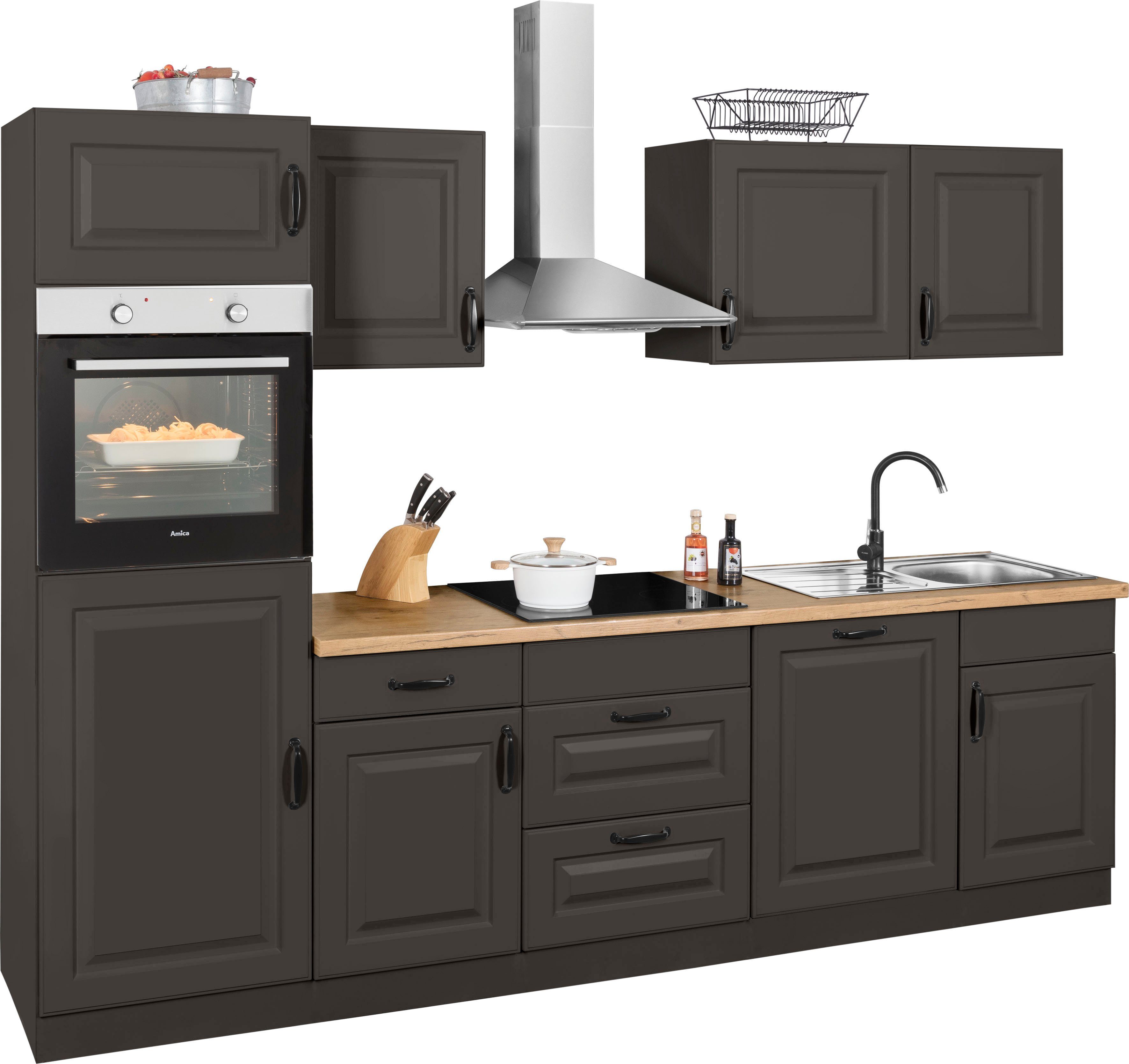 wiho Küchen Küchenzeile Erla, mit E-Geräten, Breite 280 cm günstig online kaufen