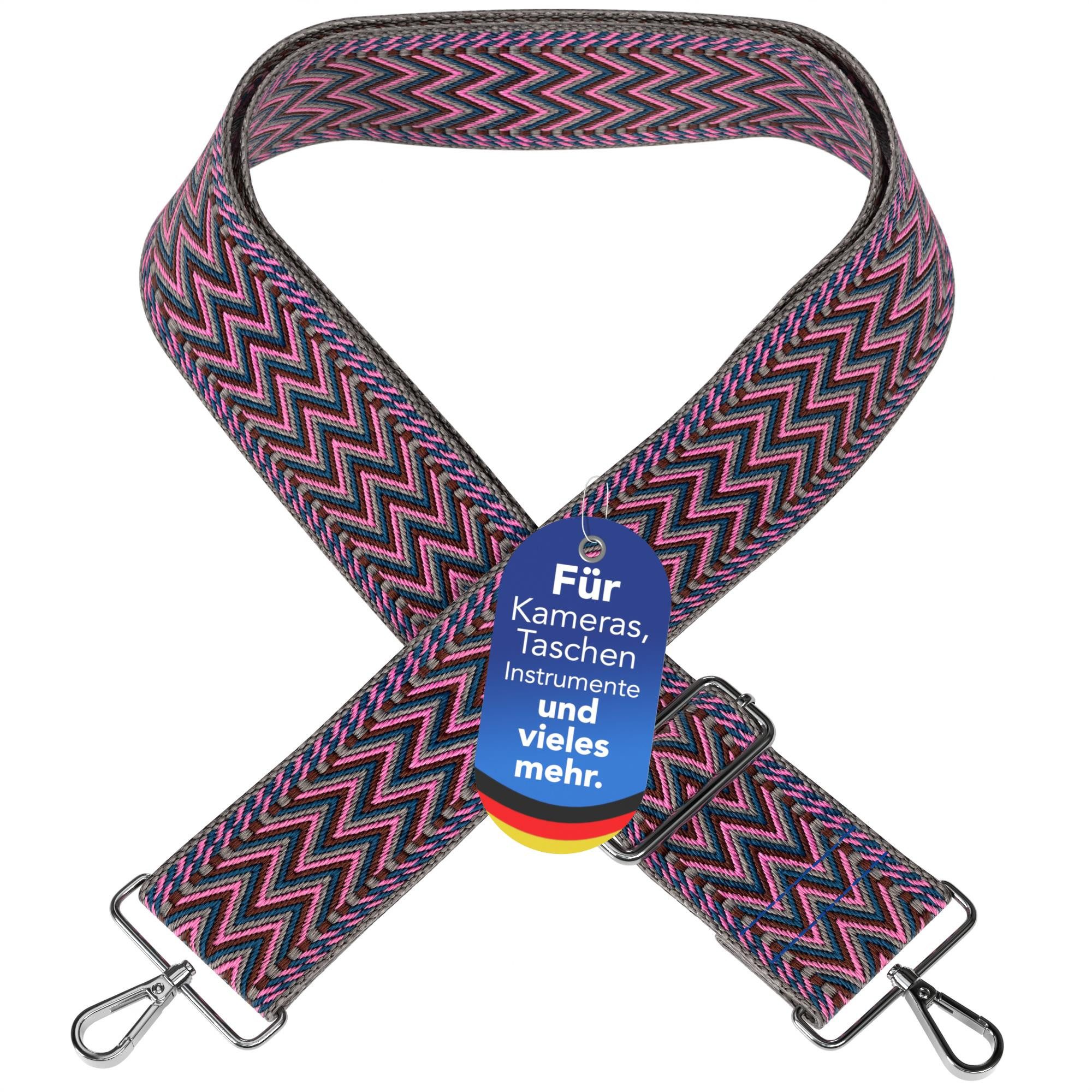 EAZY CASE Schulterriemen Schultergurte für Taschen gemustert Buntes Taschenband Universal Unicorn Style Festival Accessoire Lila